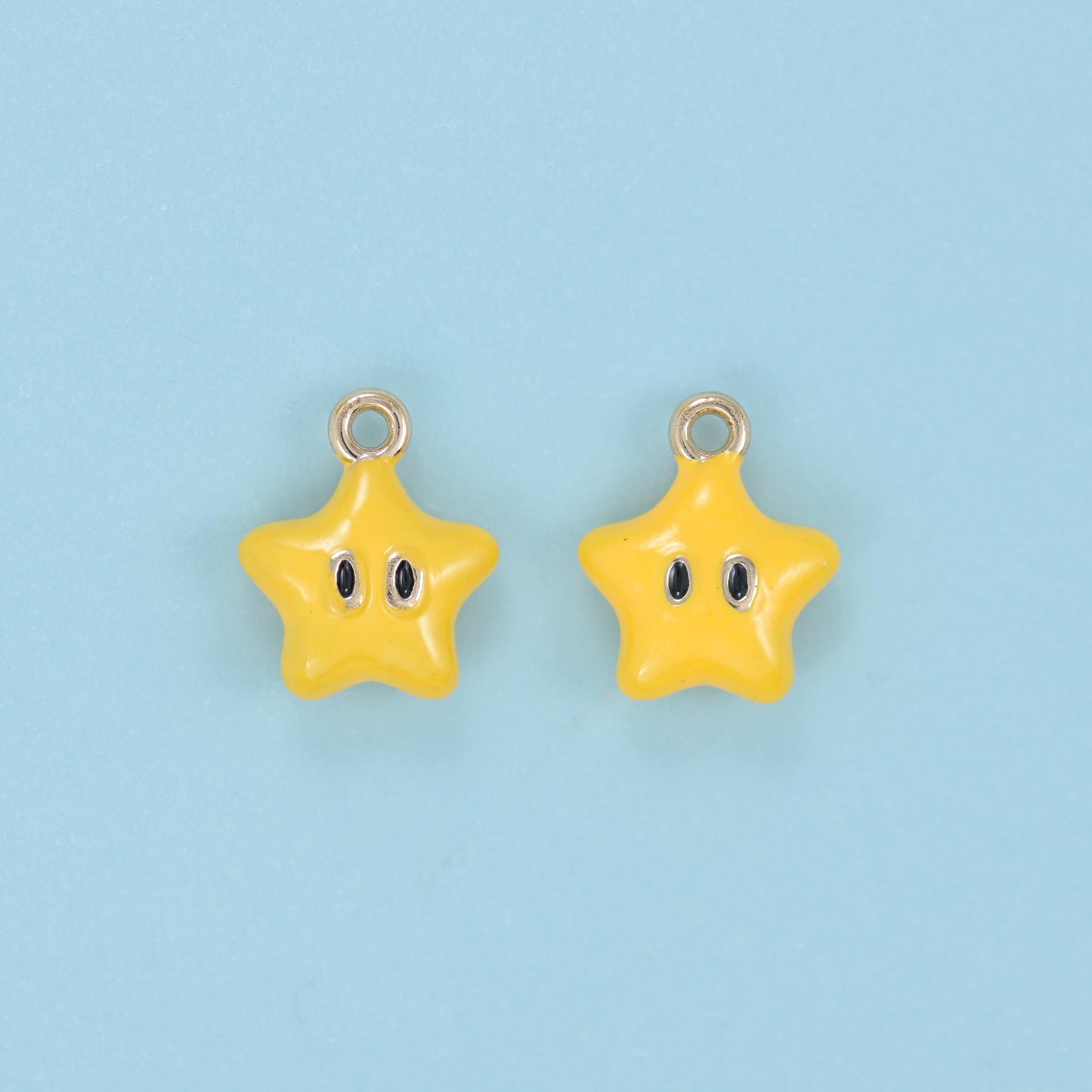 Enamel Star Charm 14x8mm, lead free and nickel free