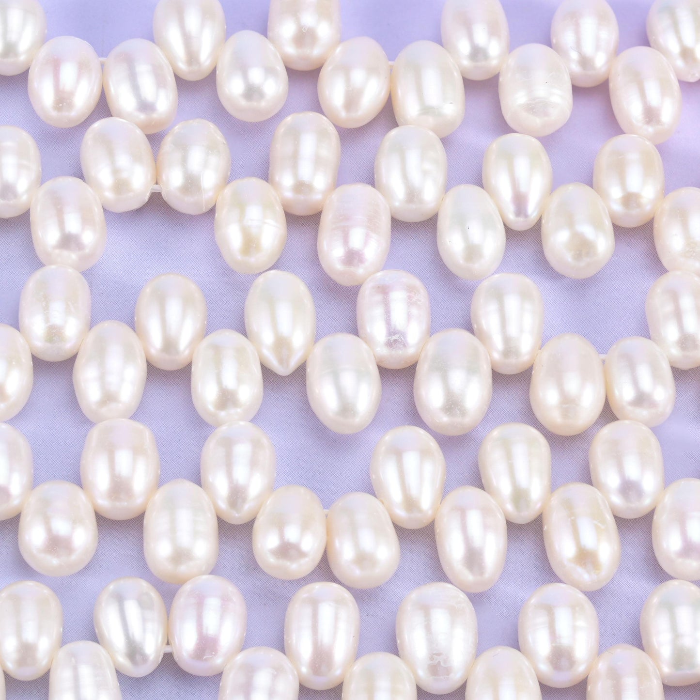 Rice shaped freshwater pearl beads