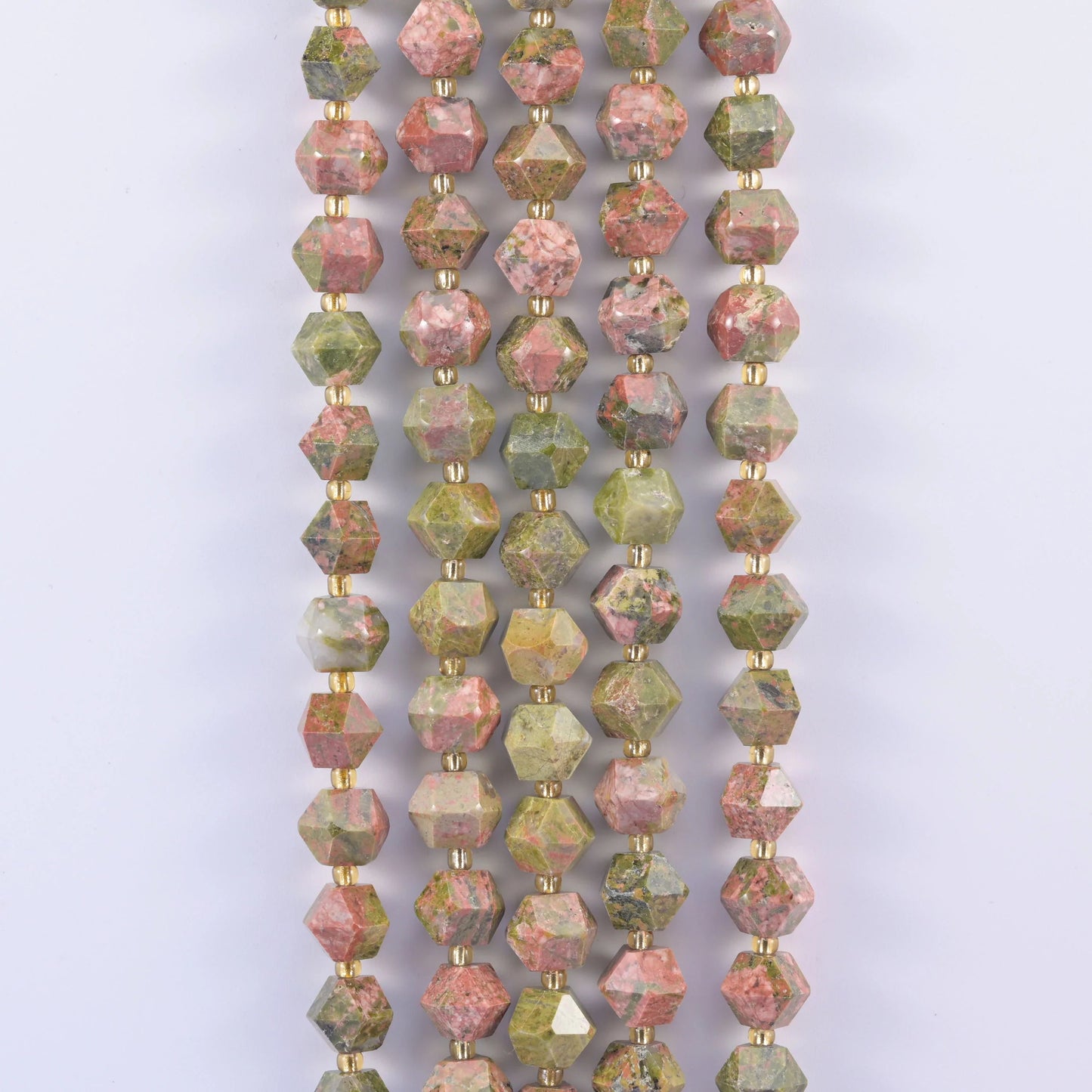 Faceted 8 Sides Diamond Rhombus Gemstone Beads Size 10mm Jewelry Making 15.5 Inch Strand.
