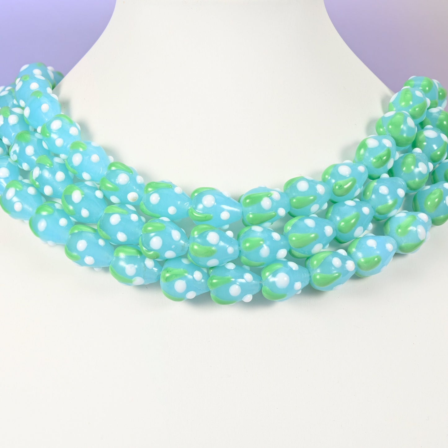 Glass beads, strawberry, Approximately 15.5x12mm