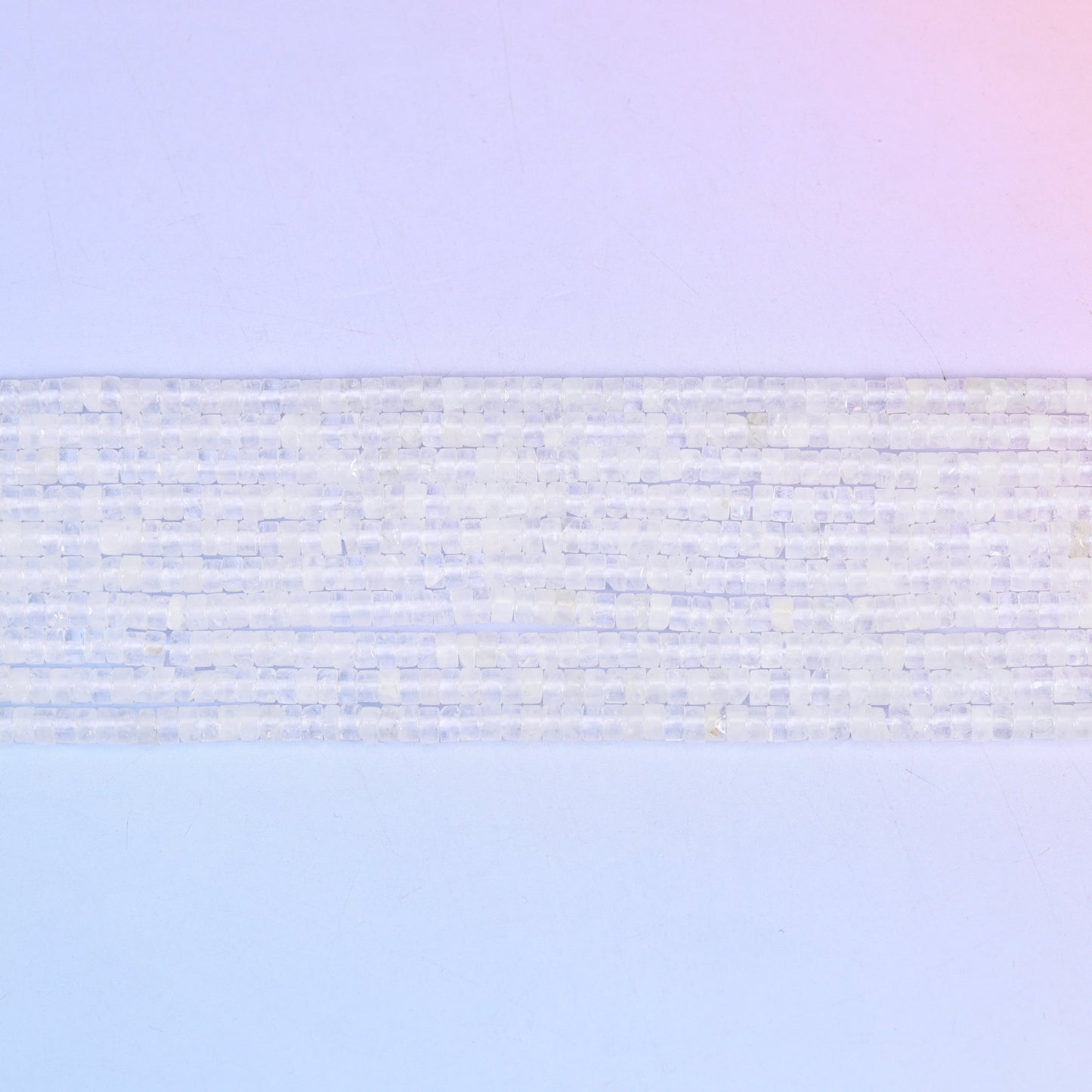 Clear Quartz Smooth Heishi Disc Beads: Jewelry Making Supply, 15.5 Inch Strand
