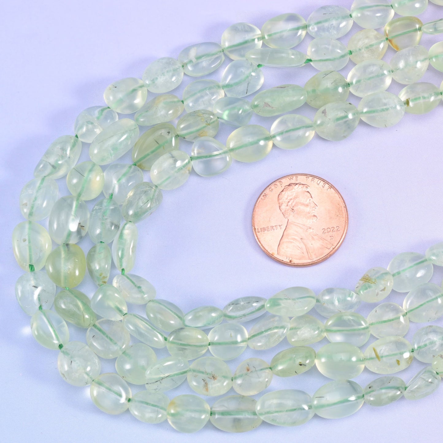 Prehnite Pebble Nugget Beads 6-8mm 8-12mm Jewelry Making 15.5 Inch Strand