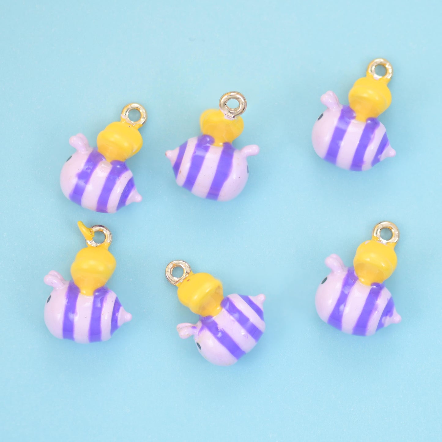 Bumble bee cut brass, 18k gold filled, beads
