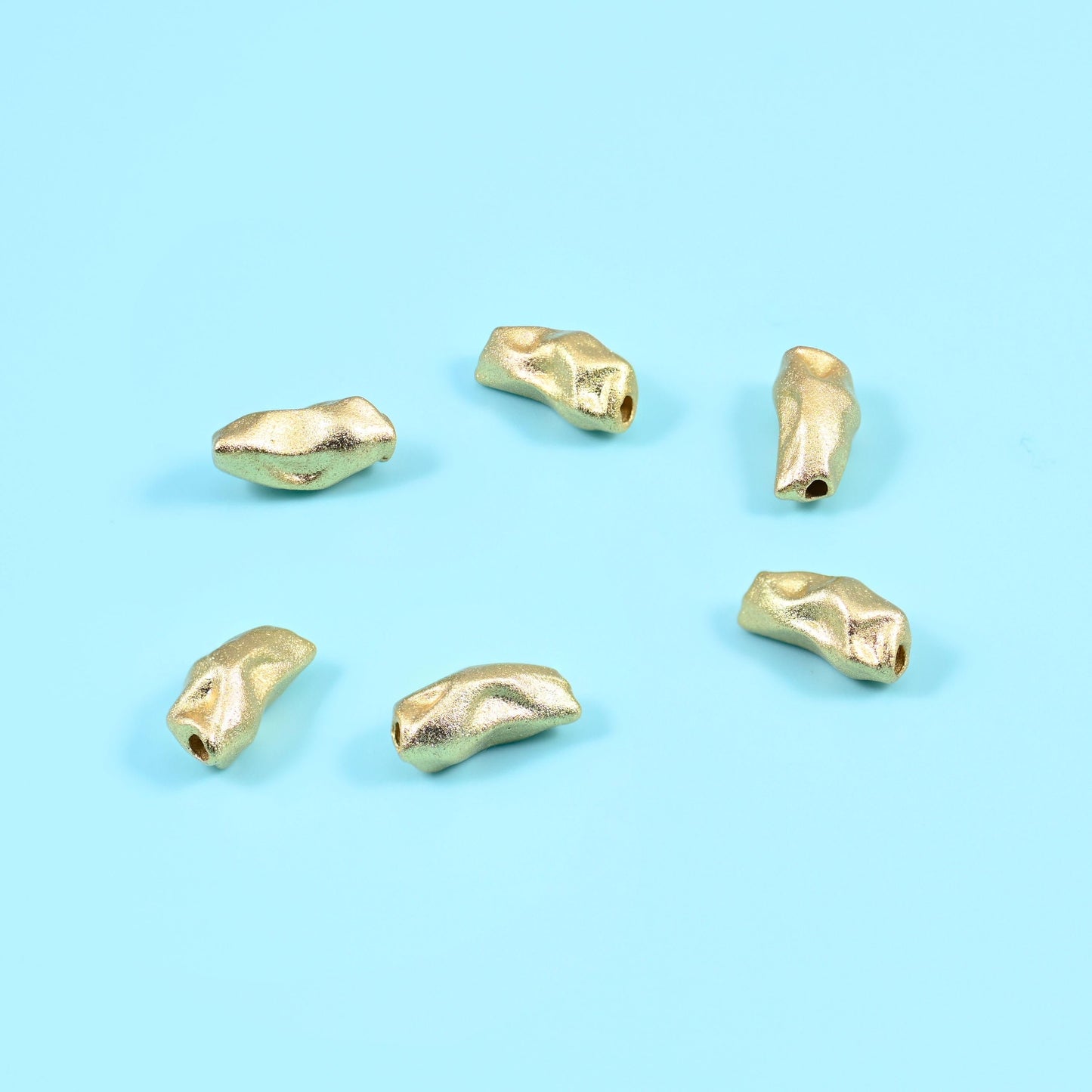 Gold filled nugget spacer beads for jewellery making
