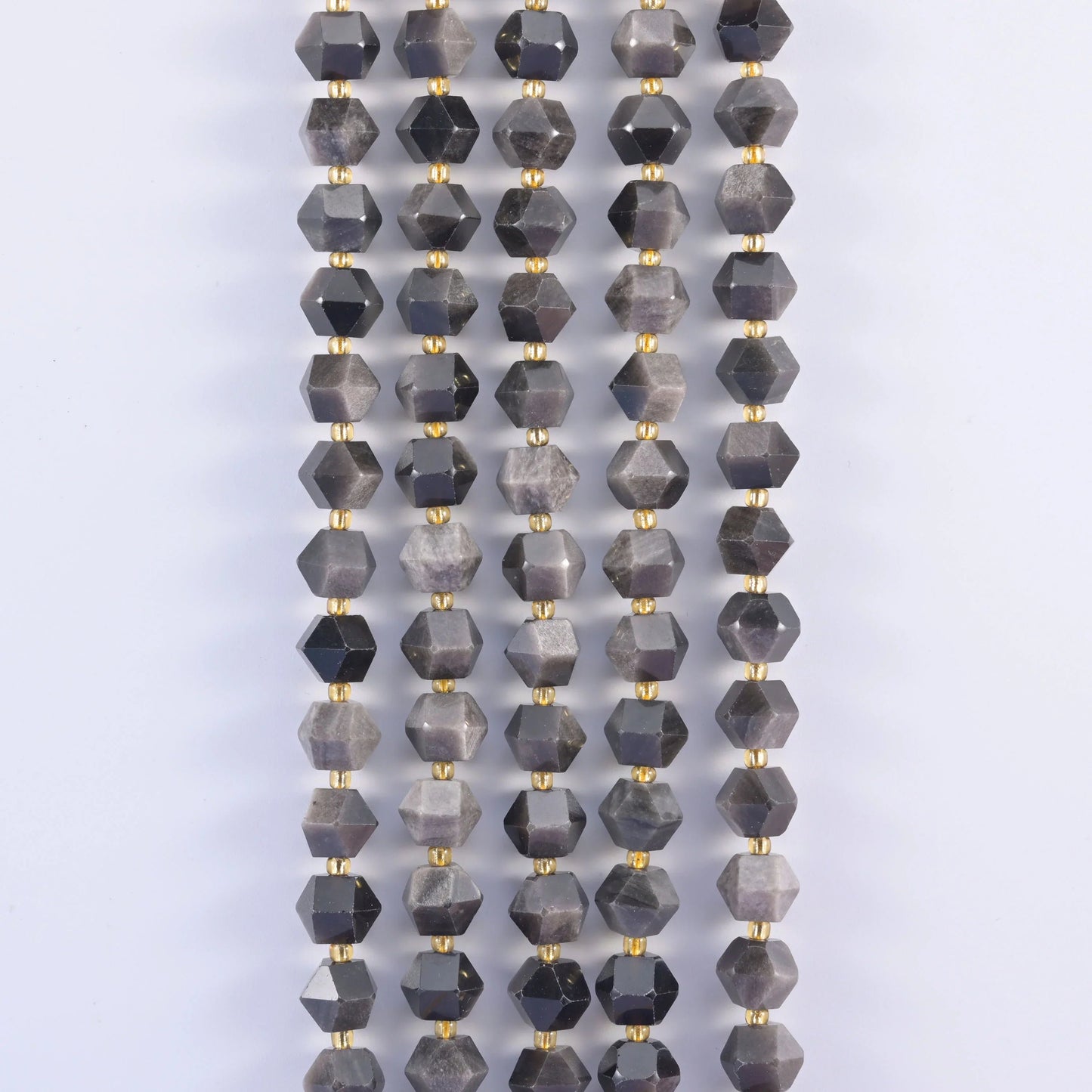 Faceted 8 Sided Diamond Cut Gemstone Beads Size 10mm, 8 stone choices.