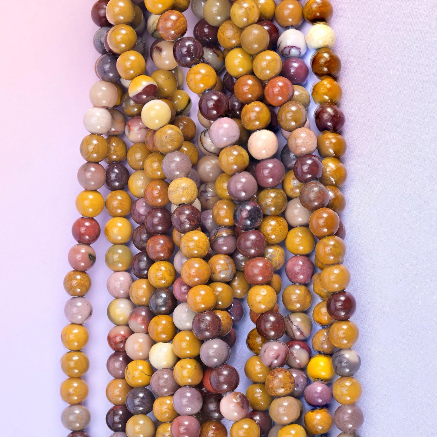 Mookaite Jasper Large Hole Round Beads 6mm 8mm 10mm, 8 inch half strand or 15 inch full strand