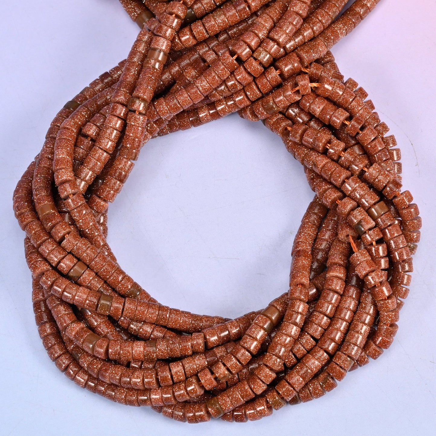 Gold Sandstone Smooth Heishi Disc Beads: Jewelry Making Supply, 15.5 Inch Strand