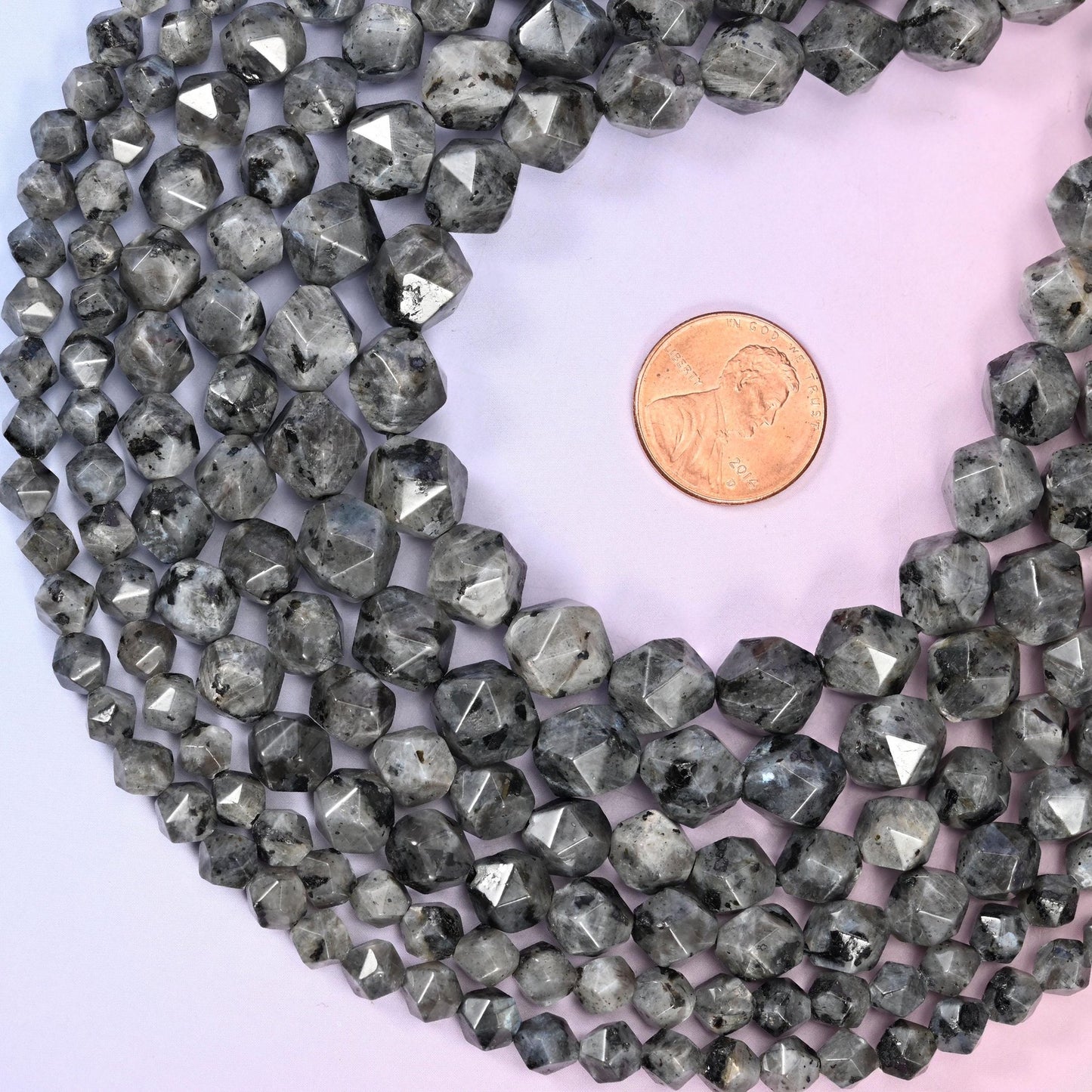Black Labradorite Faceted Diamond Star Beads 6mm 8mm 10mm, 6mm approximately 63 beads / 8mm approximately 47 beads / 10mm approximately 38 beads