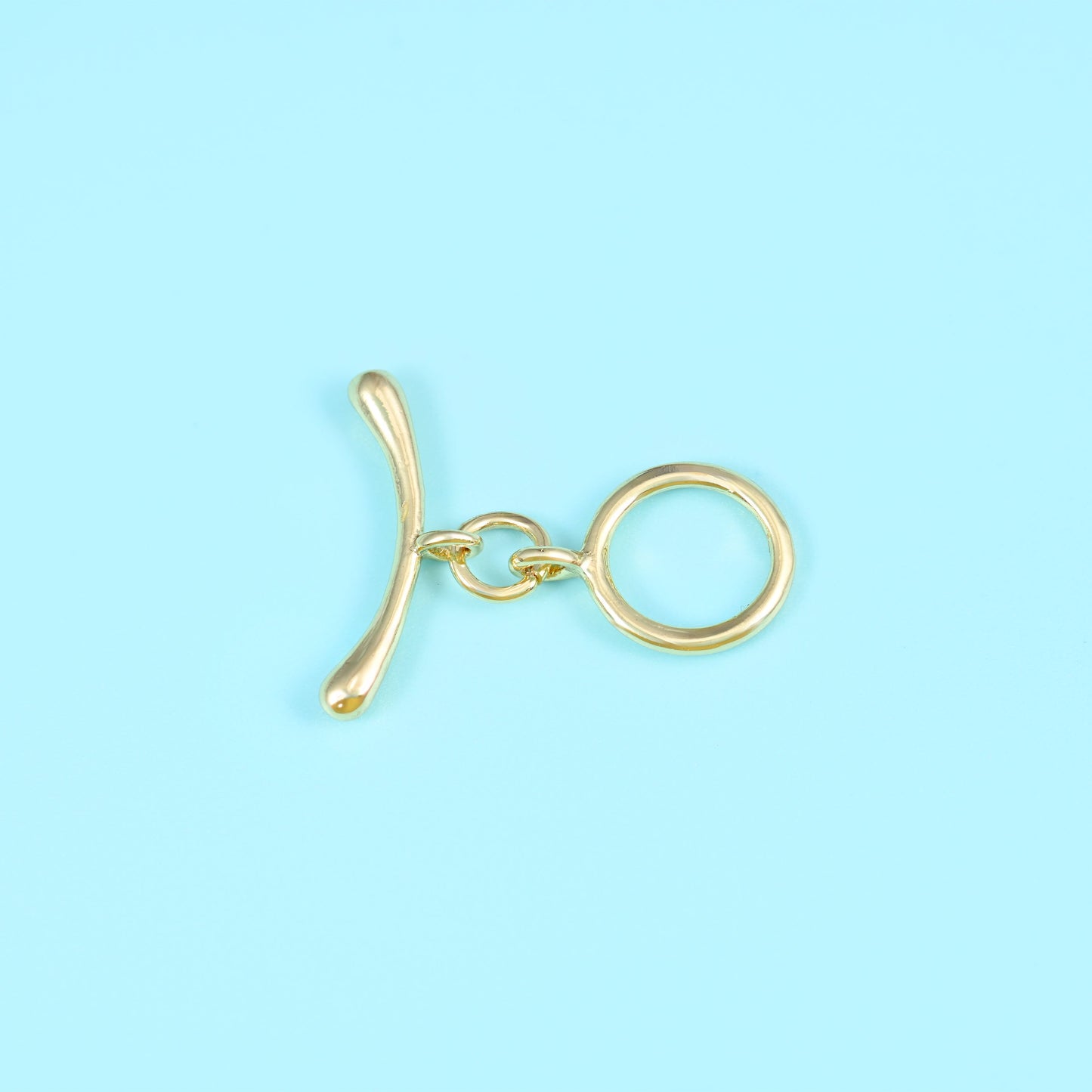 18K Gold Filled Curve Bar Toggle Lock Clasps for DIY Jewelry Making Supply