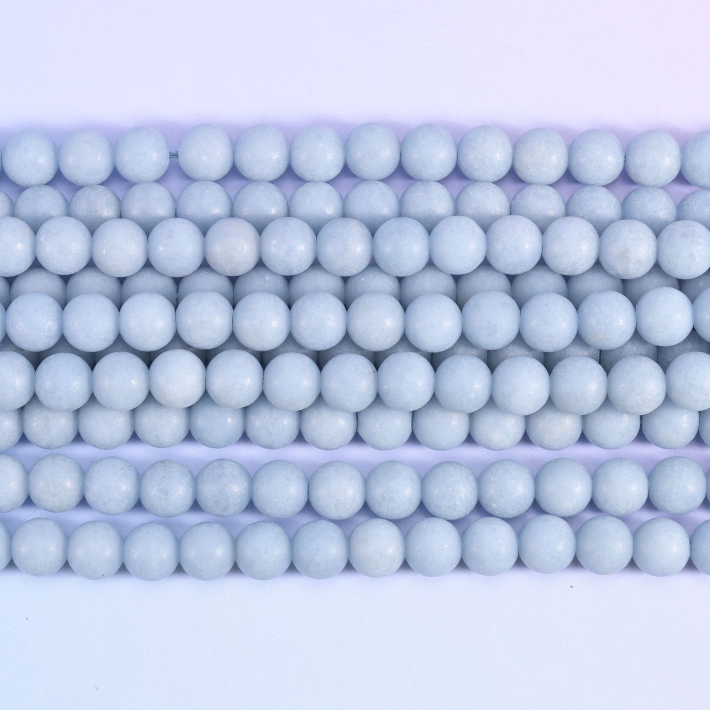 Angelite Matte Round Beads 4mm 6mm 8mm 10mm Jewelry Making 15 Inch Strand