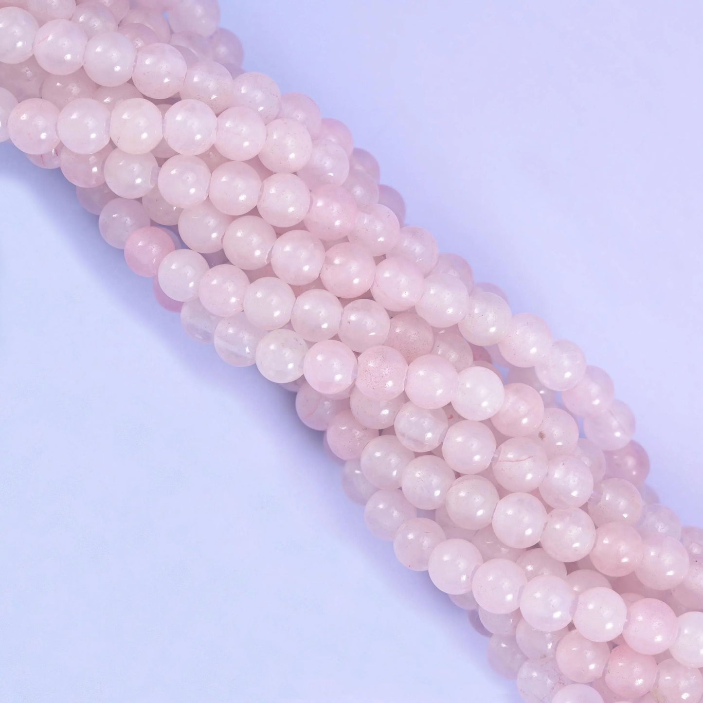 Rose Quartz beads, wide 2.0-2.5mm hole, centre drilled
