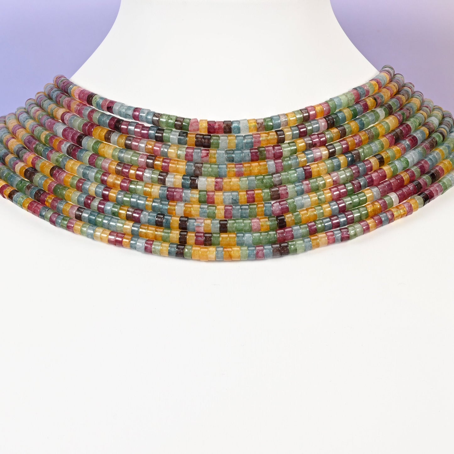 Colorful Fluorite beads, smooth heishi disc, 2x4mm
