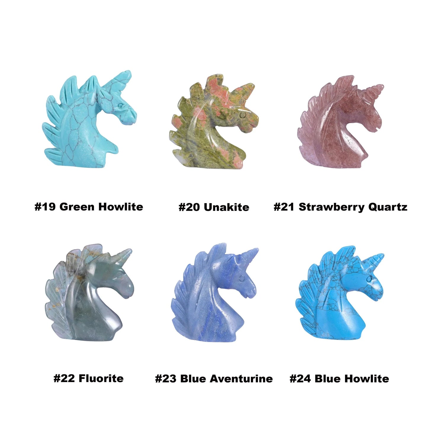 Unicorn Crystal Figurine, polished natural stone