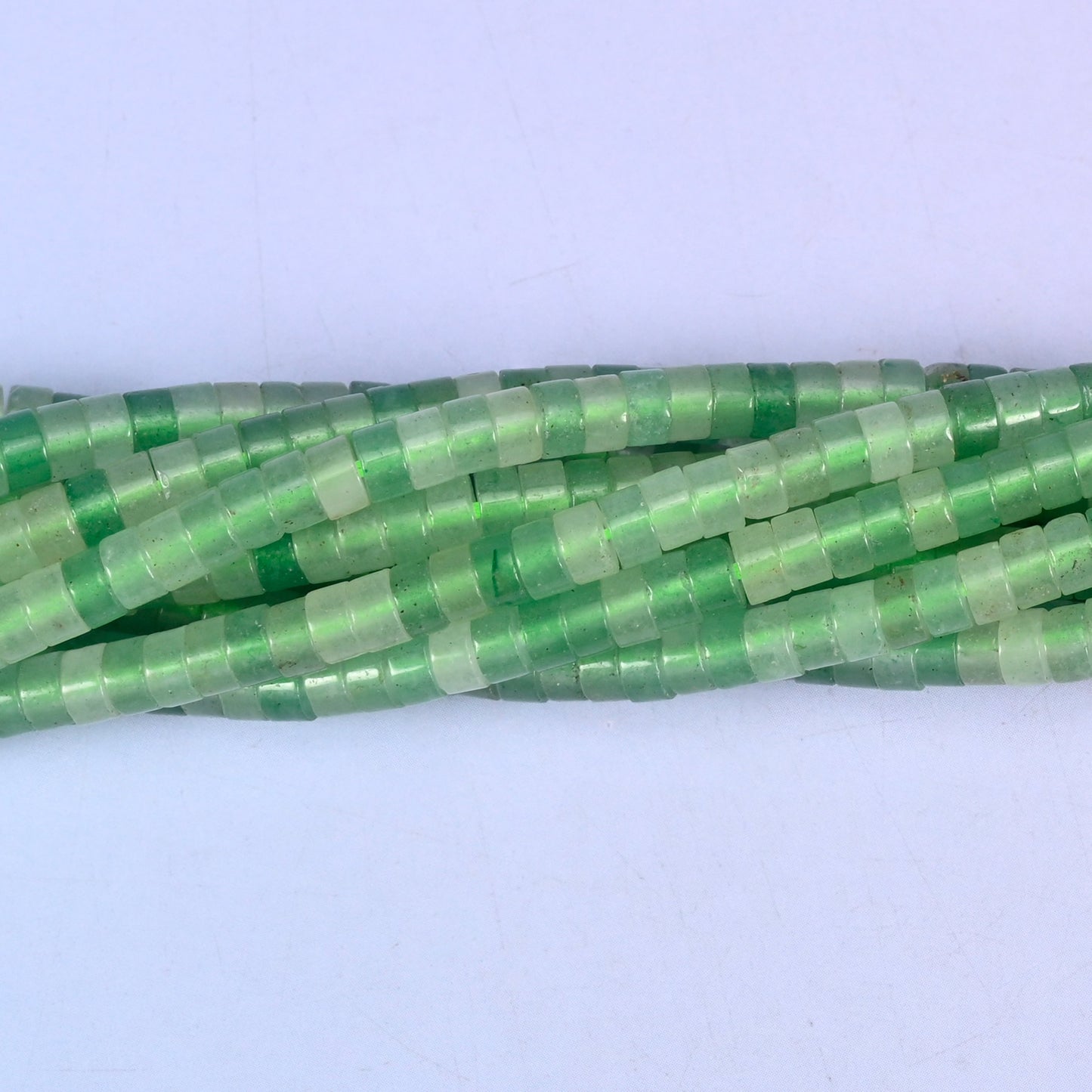 Green Aventurine Smooth Heishi Disc Beads: Jewelry Making Supply, 15.5 Inch Strand