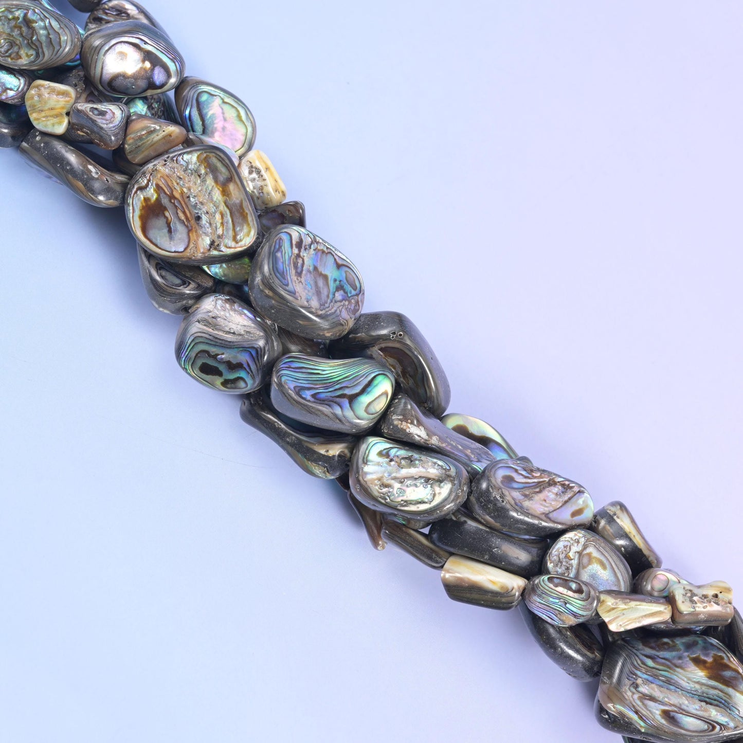 Abalone Shell Freeform Nugget Beads 10-16mm to 25-29mm, hole approximately 1.0mm, +/- 0.2mm, centre drilled