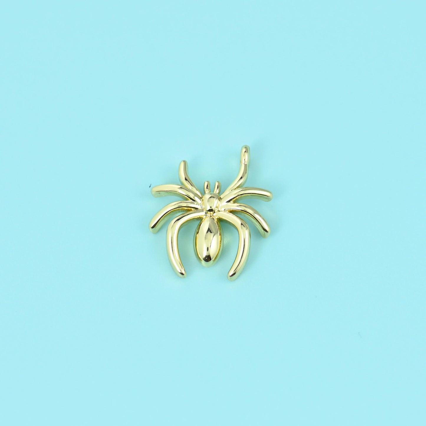 Brass beads, spider, 13x11.25mm