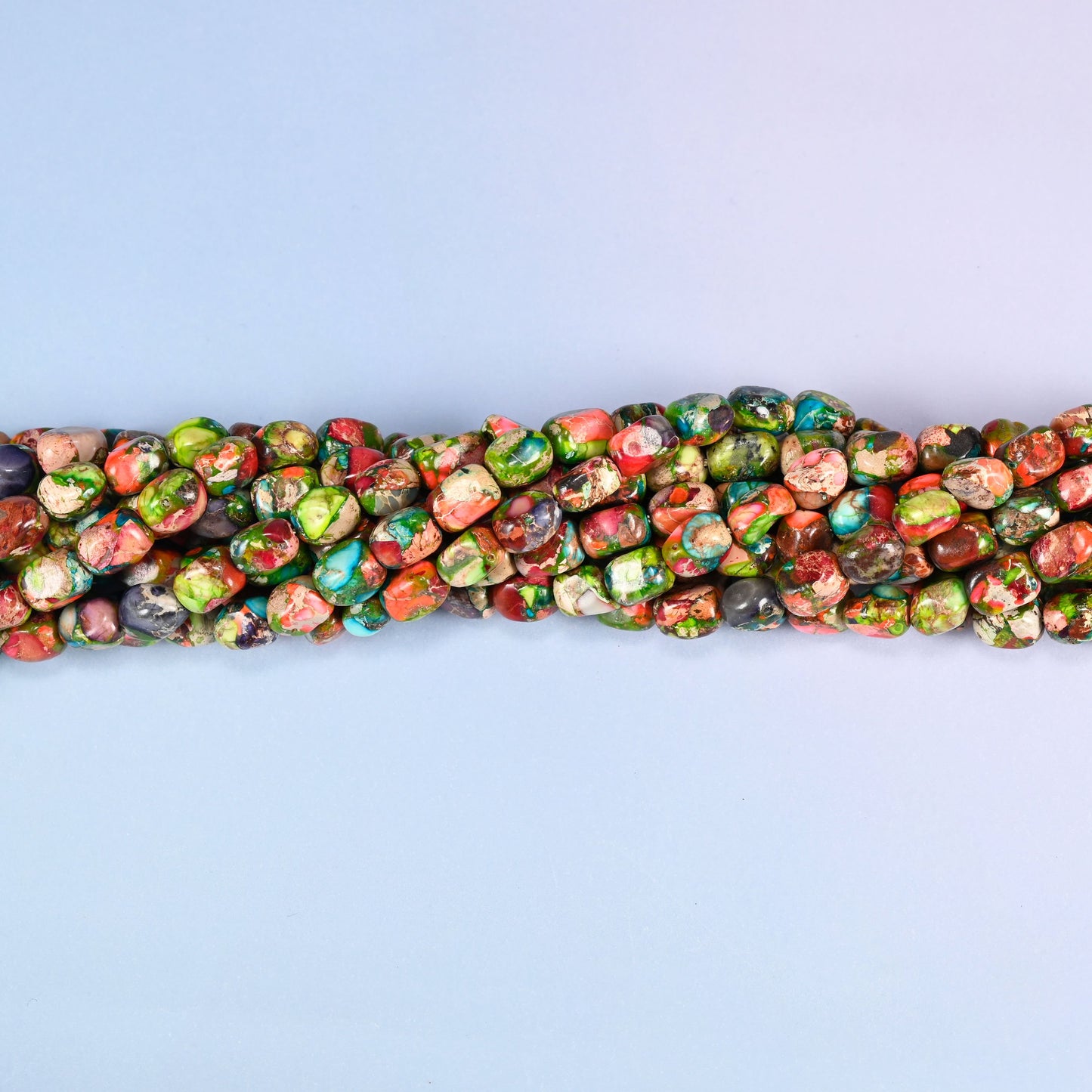 Green Dyed Sea Sediment Jasper Beads, 5-7mm Nugget, 15 Inch Strand