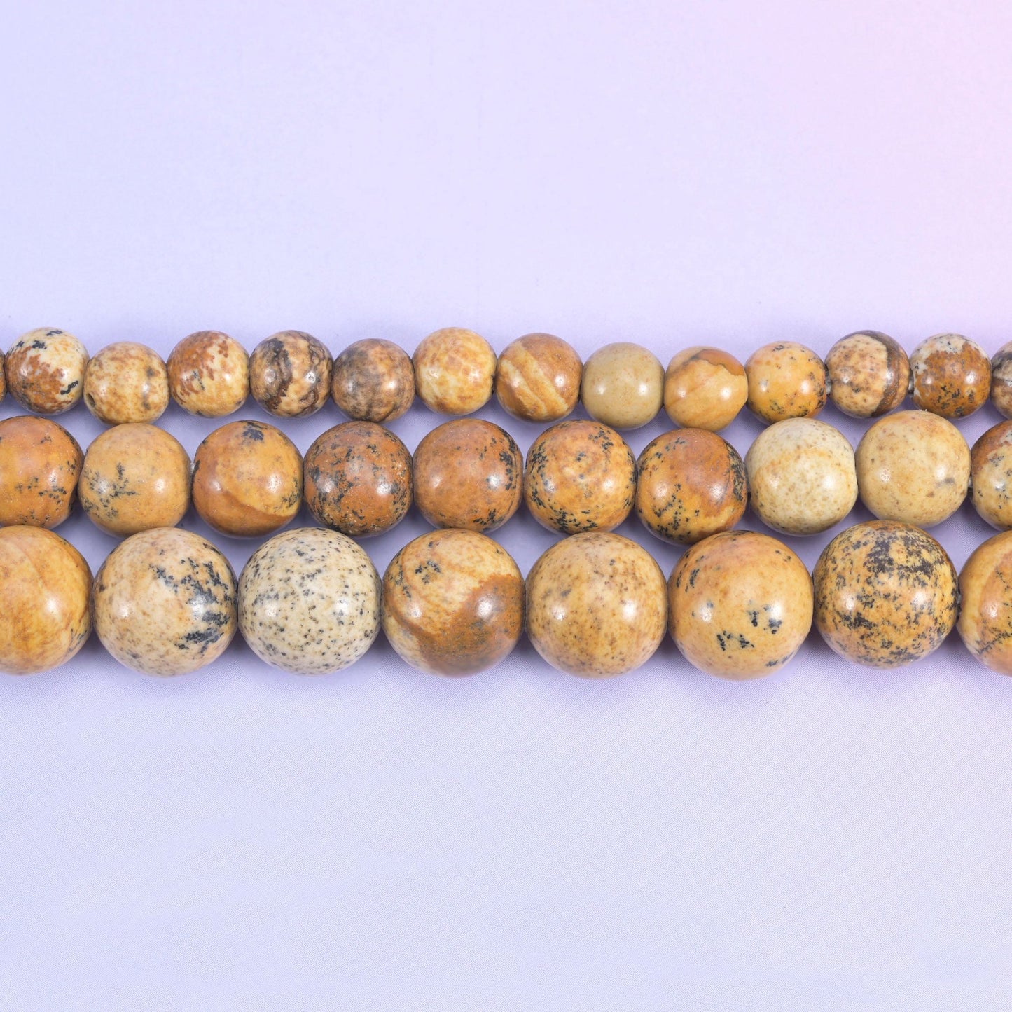 Picture Jasper beads, smooth round, 6mm, 8mm and 10mm