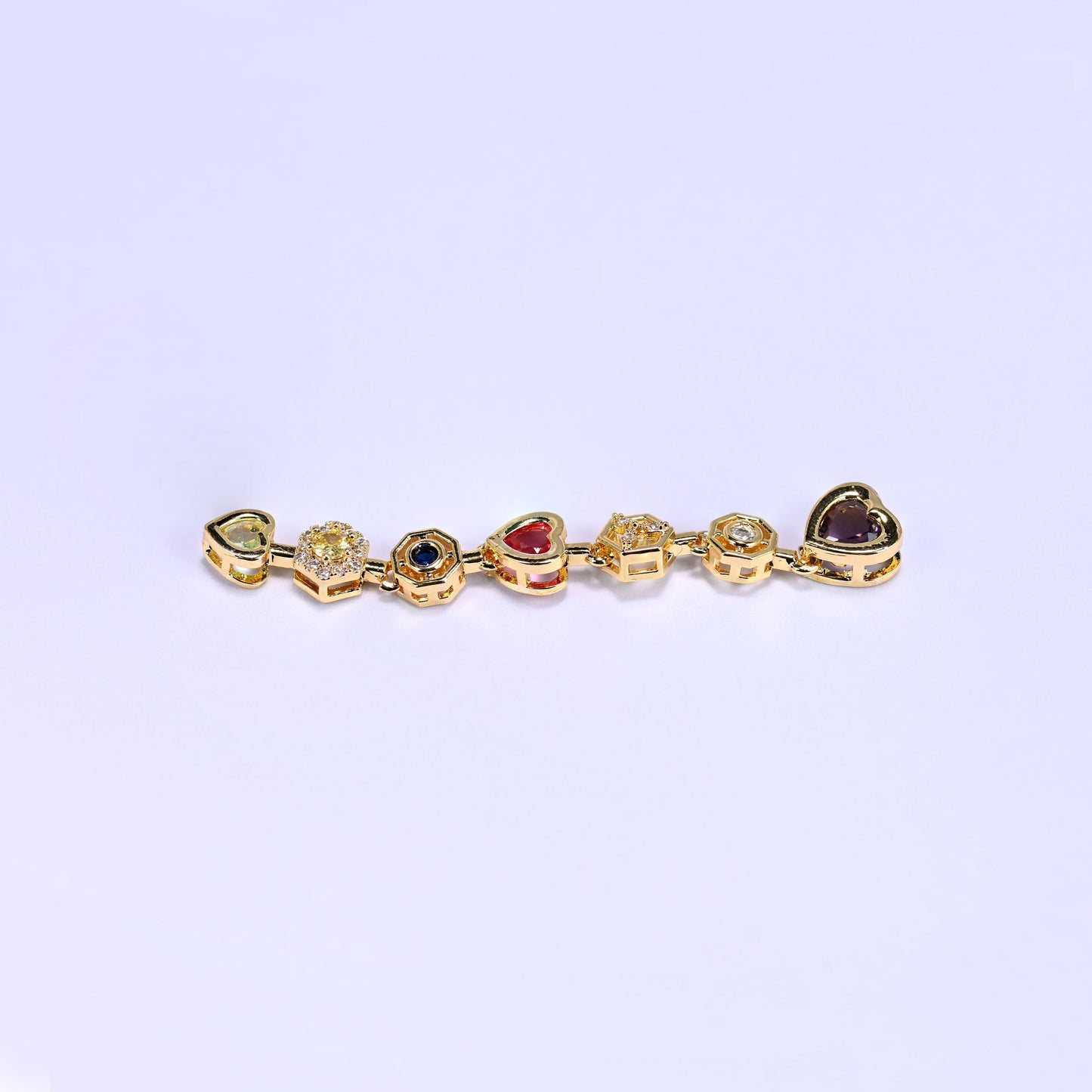 Purple Heart Multicolor Zircon Pendants, sold individually