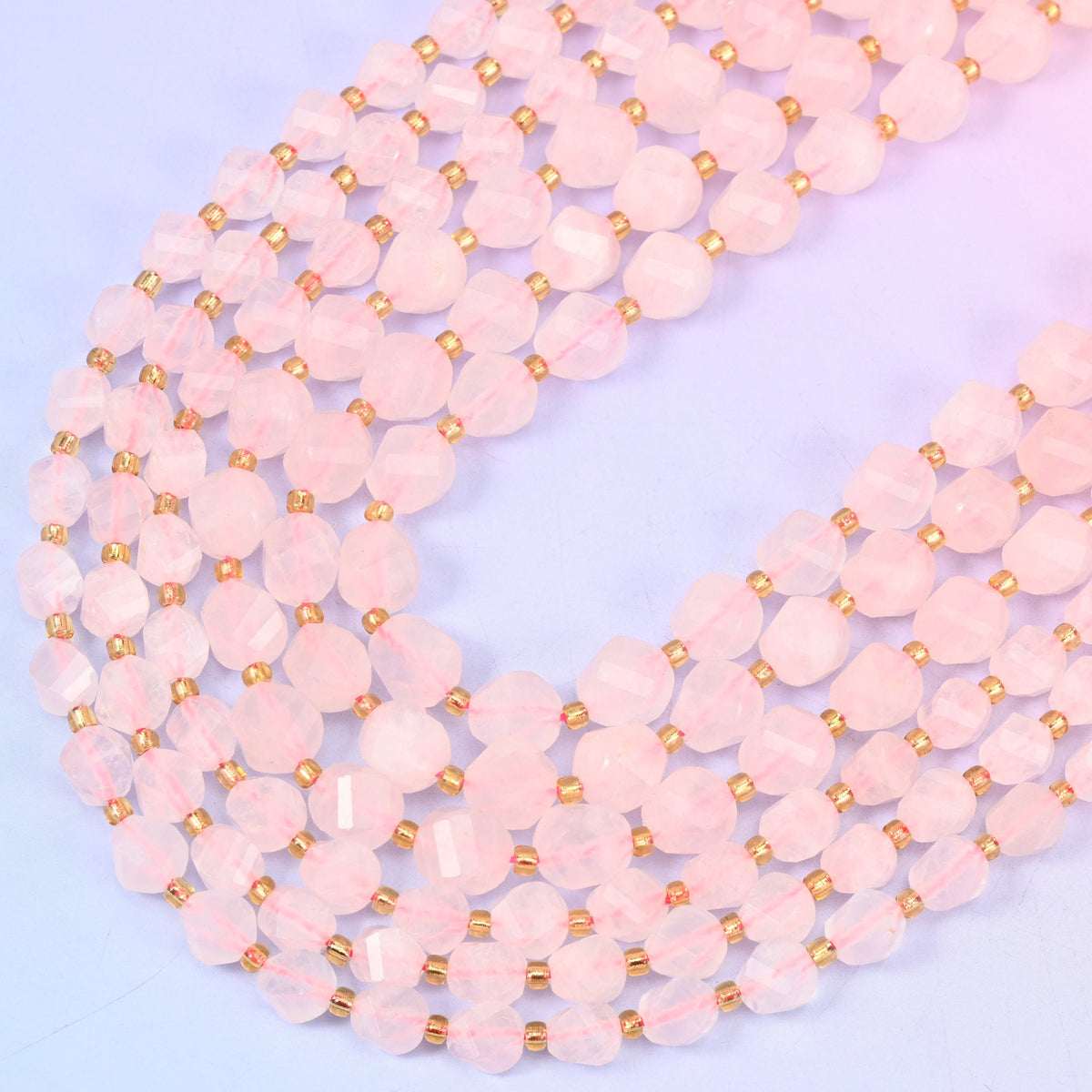 Rose Quartz in milky blush pink