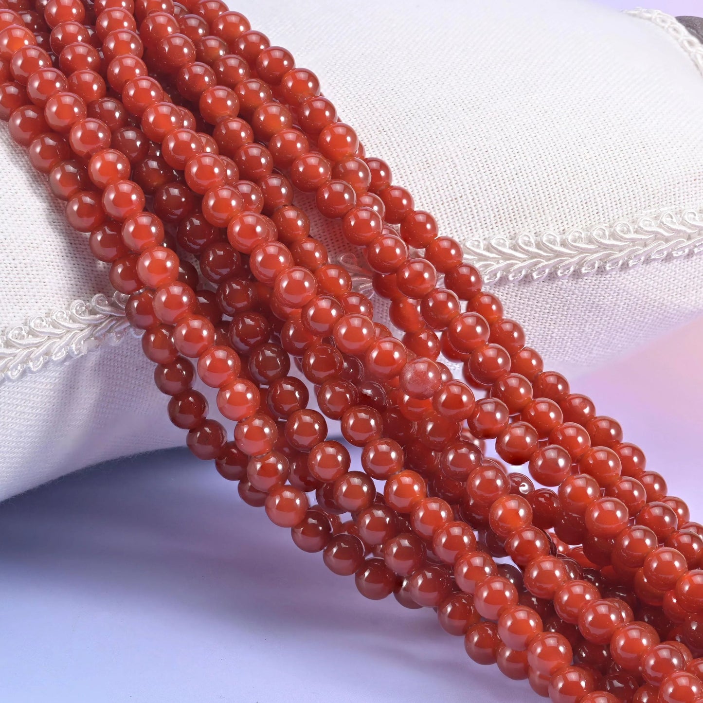 Red Agate 2mm Large Hole Round Beads 6mm 8mm 10mm
