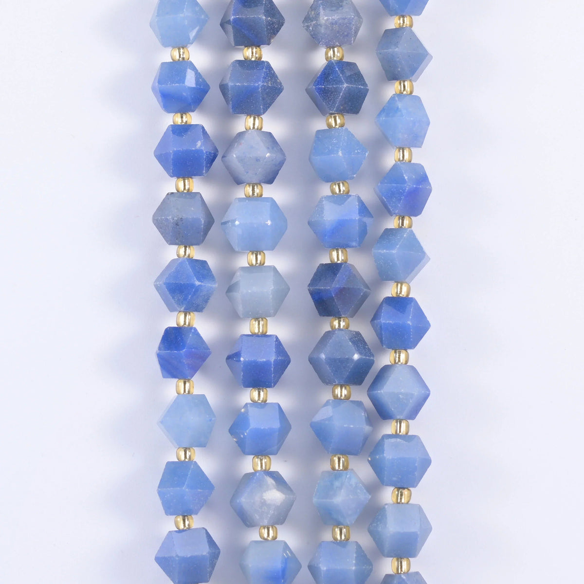 Faceted Diamond Cut Gemstone Beads, drill hole approximately 1.0mm with a +/- 0.2mm variation.