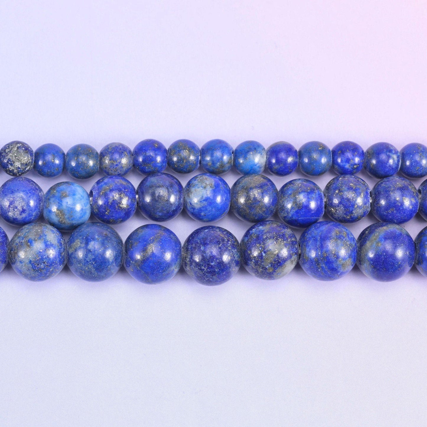 Lapis Lazuli beads, smooth round, 6mm, 8mm and 10mm