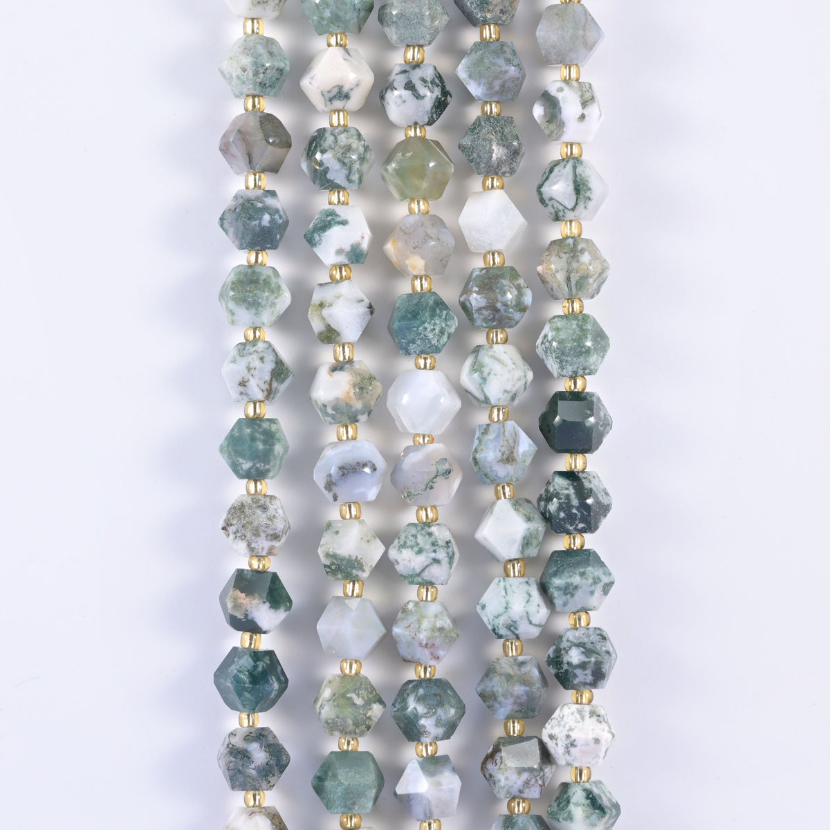 10mm faceted rhombus beads for statement necklaces and wide stacked bracelets.