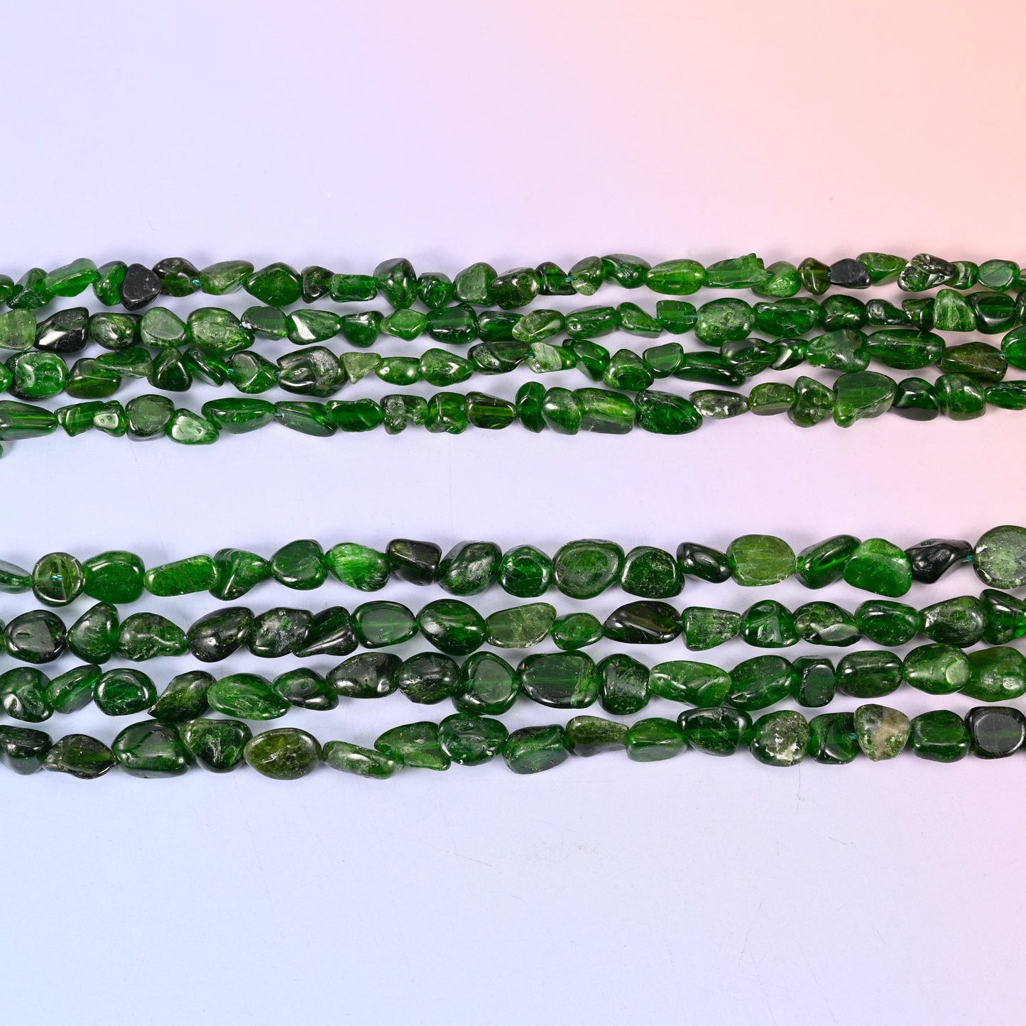 Chrome Diopside Pebble Nugget Beads 6-8mm 8-10mm Jewelry Making 15.5" Strand