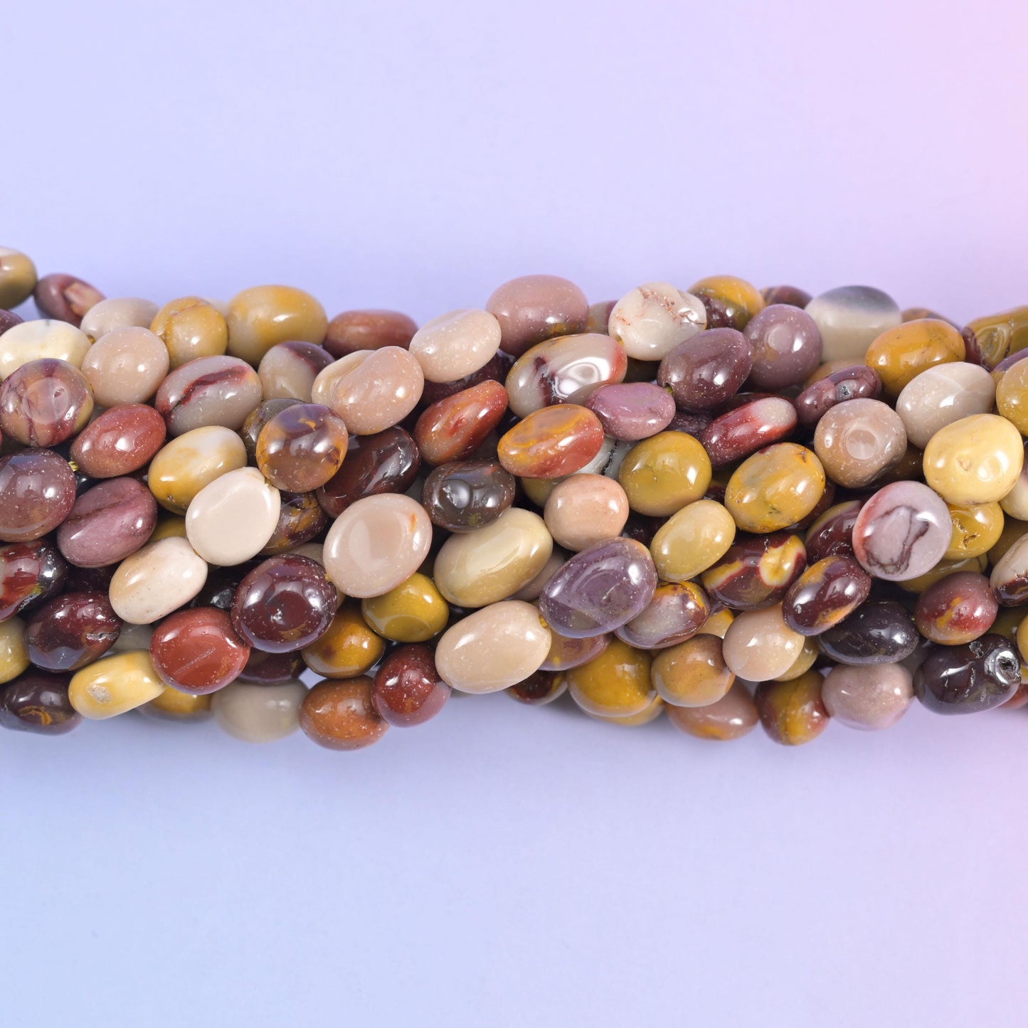 Mookaite Pebble Nugget Beads, 15.5 inch strand