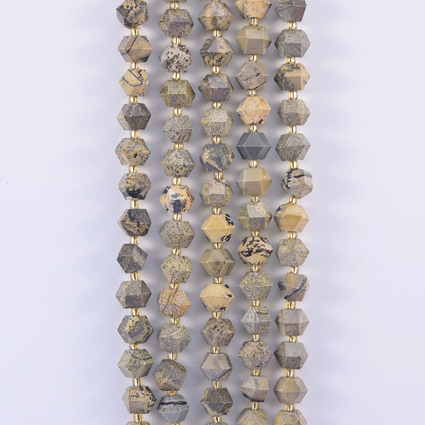 Diamond Rhombus Gemstone Beads for multi-stone sets repeating the same cut in different colours.
