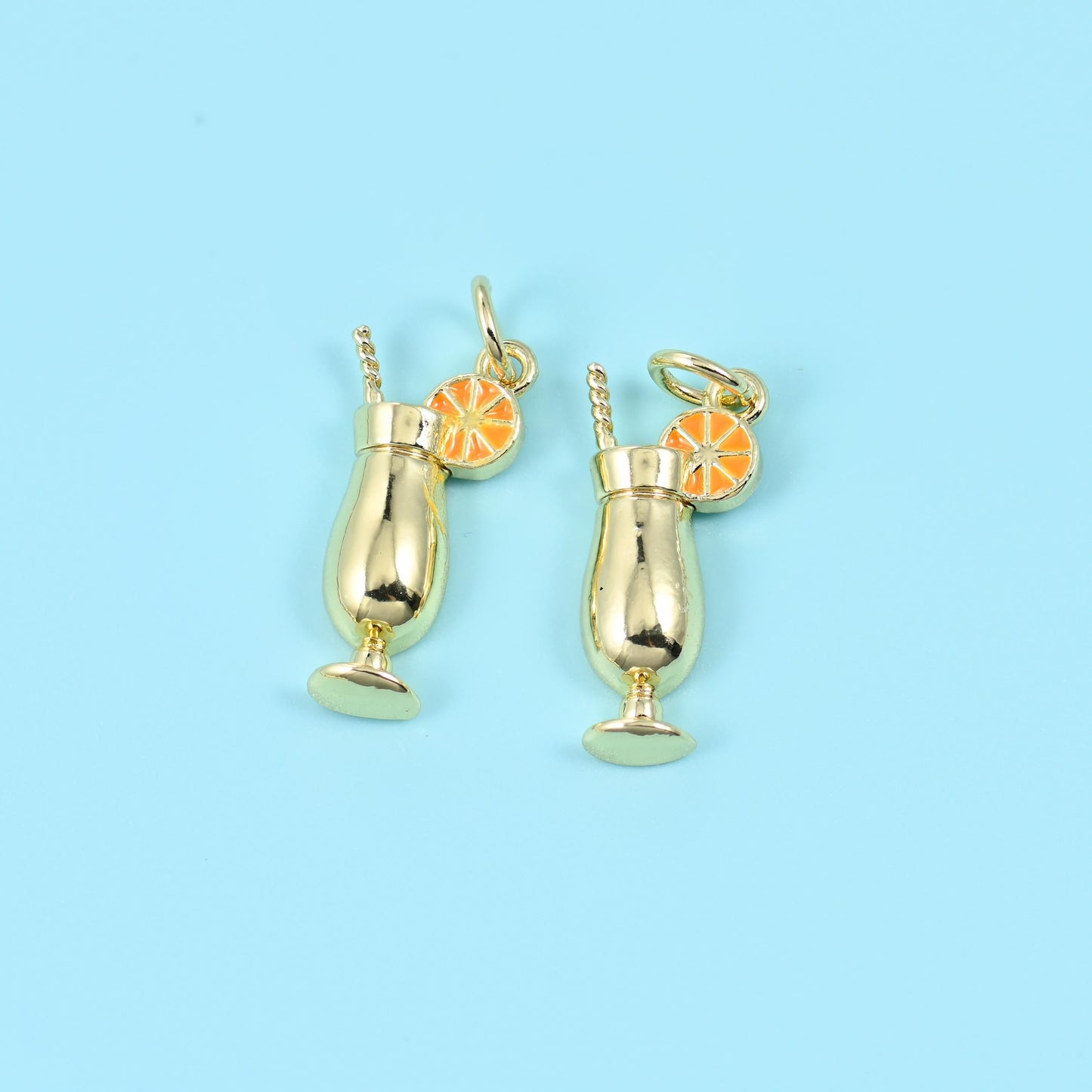 Brass beads, beer mug, 12.42 x 8.11mm
