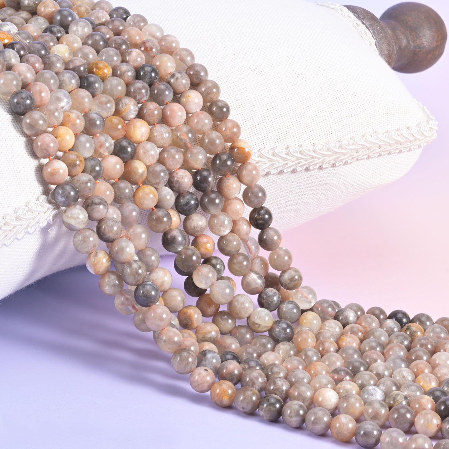 Black Moonstone Smooth Round Beads 6mm 8mm 10mm 12mm