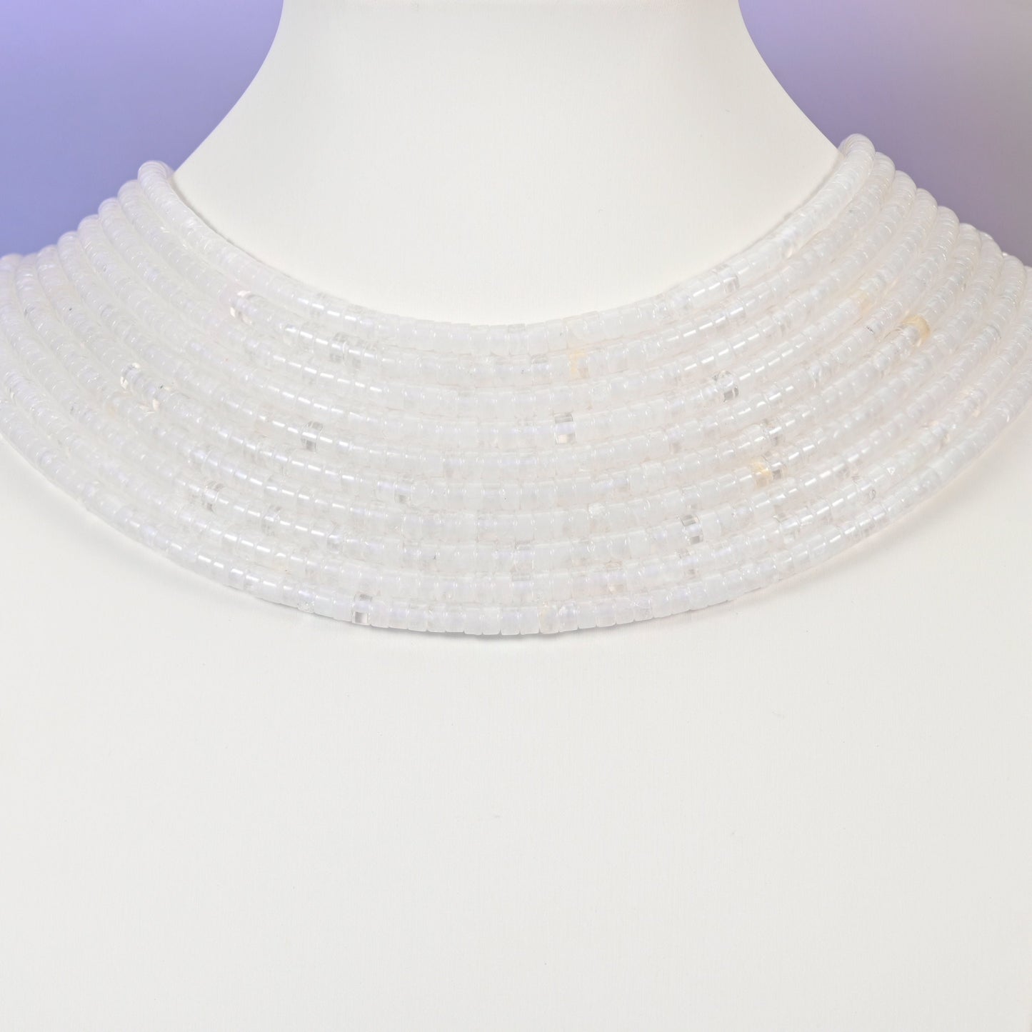 Clear Quartz beads, smooth heishi disc, 2 x 4mm