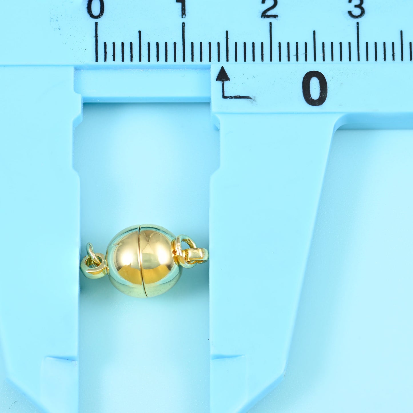 18K gold filled round magnetic clasp, brass base