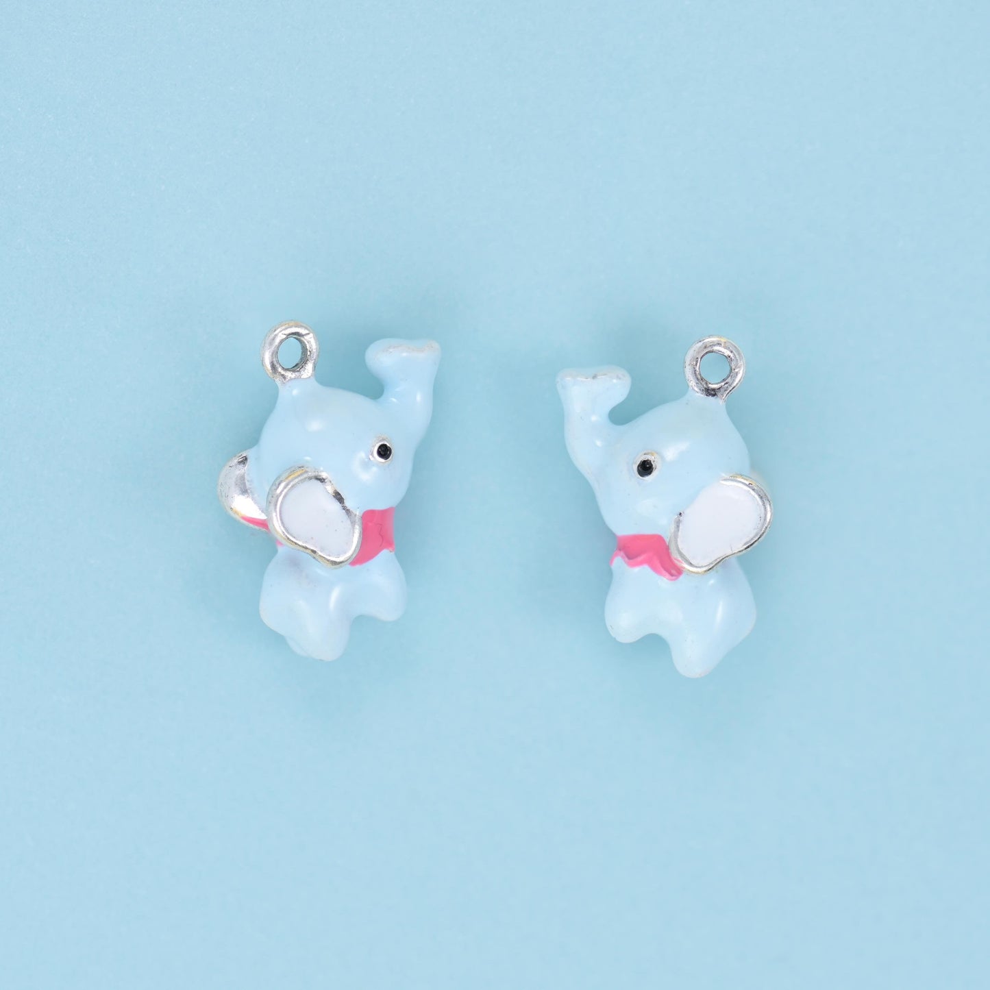 Elephant cut brass, 18k gold filled and 18k white gold filled, beads