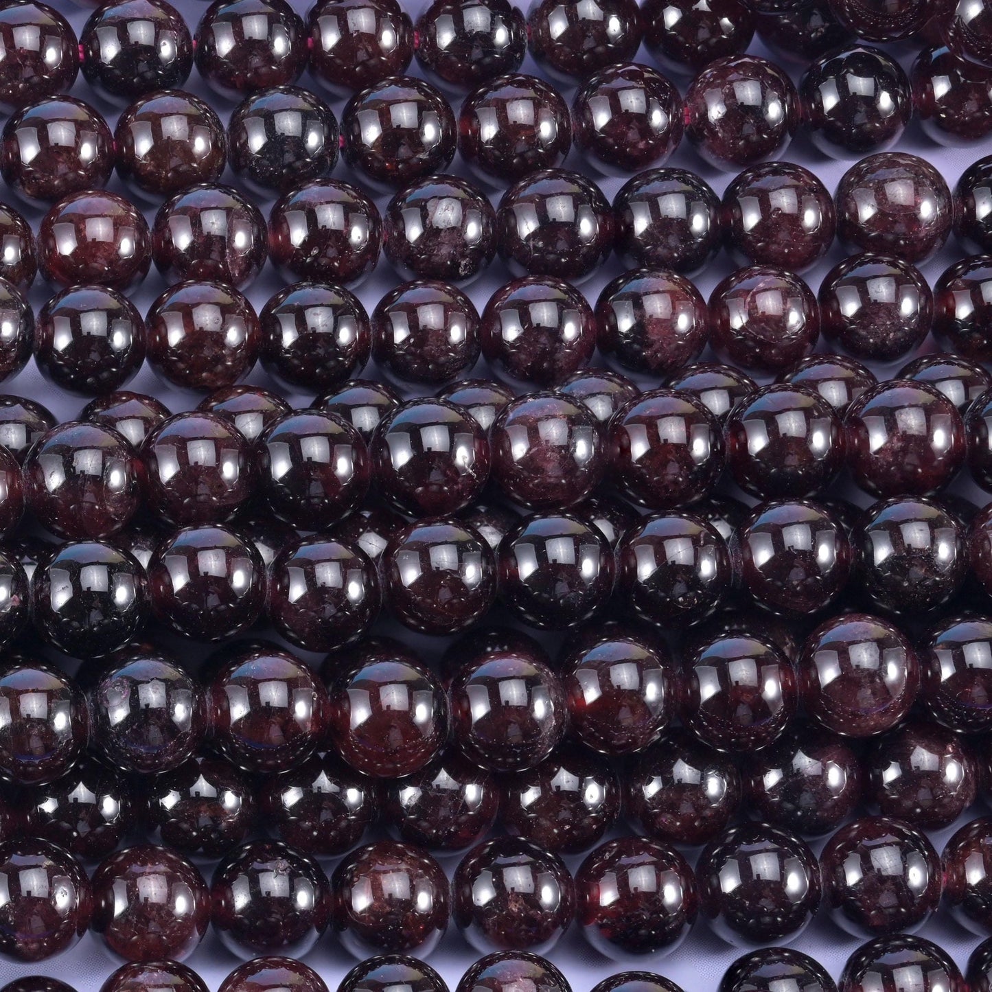 Red Garnet beads, sizes 6mm to 12mm for graduated necklaces