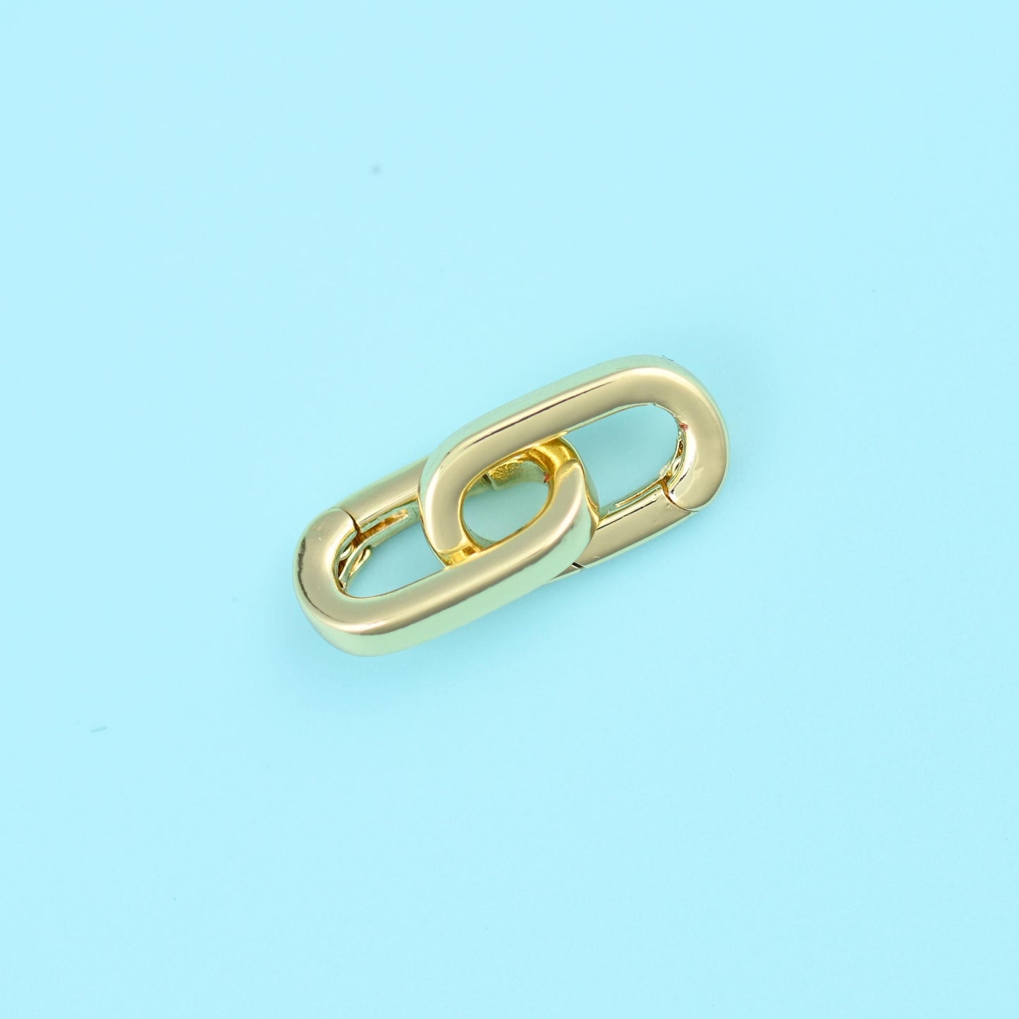 18K Gold Filled Oval Carabiner Clasps for DIY Jewelry Making Supply