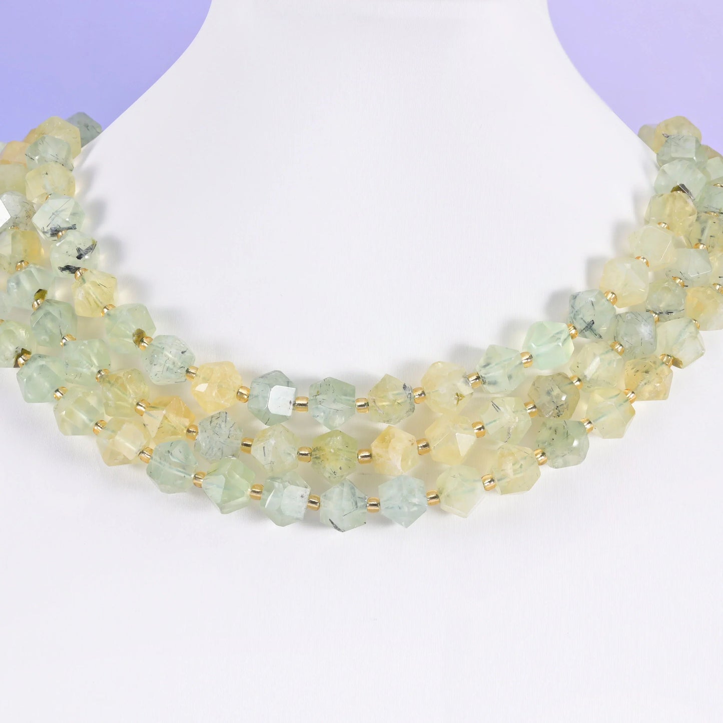 Diamond Cut Gemstone Beads, mottled sakura agate, plum tourmaline and African agate vary most.