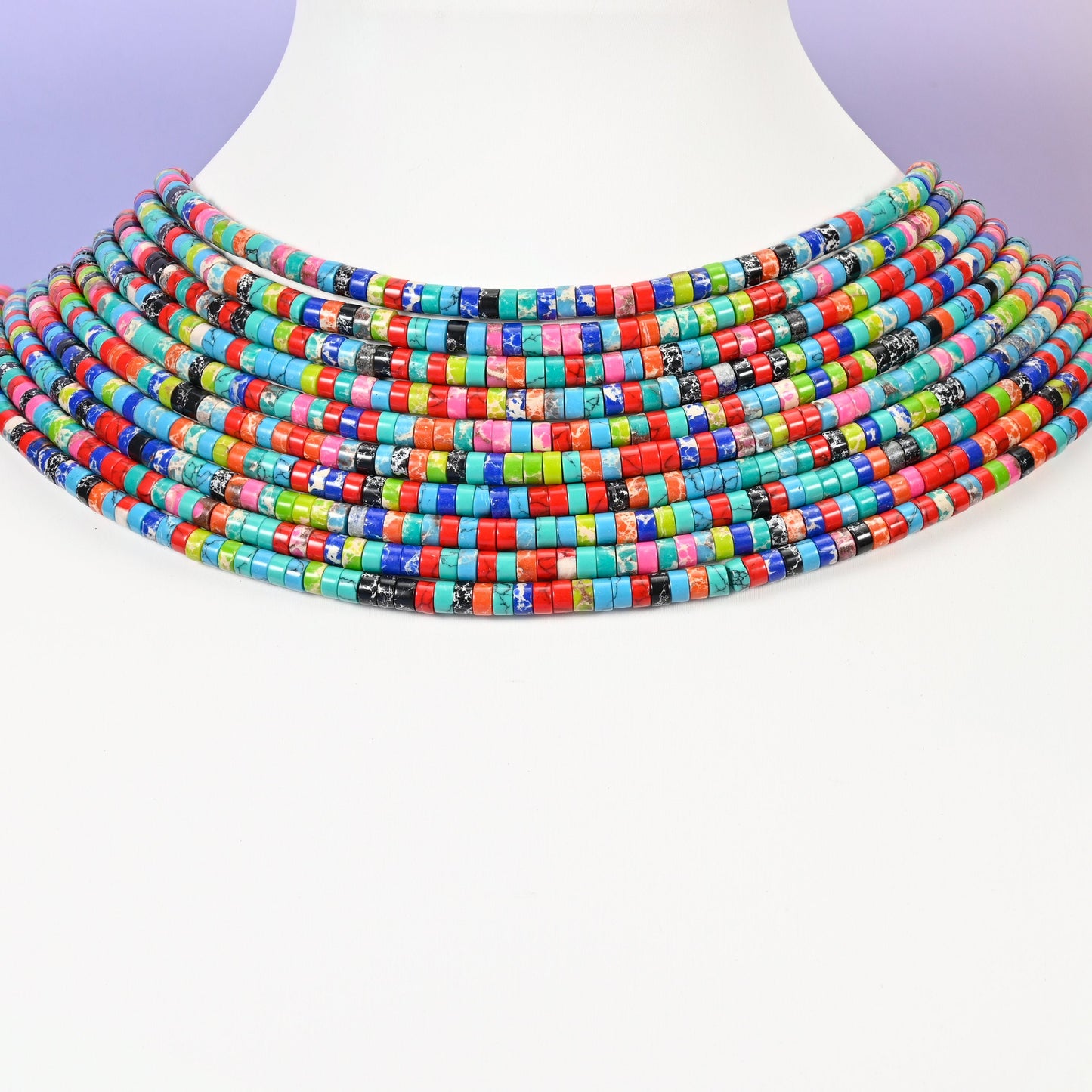 Dyed Shoushan Stone beads, smooth heishi disc, 2x4mm