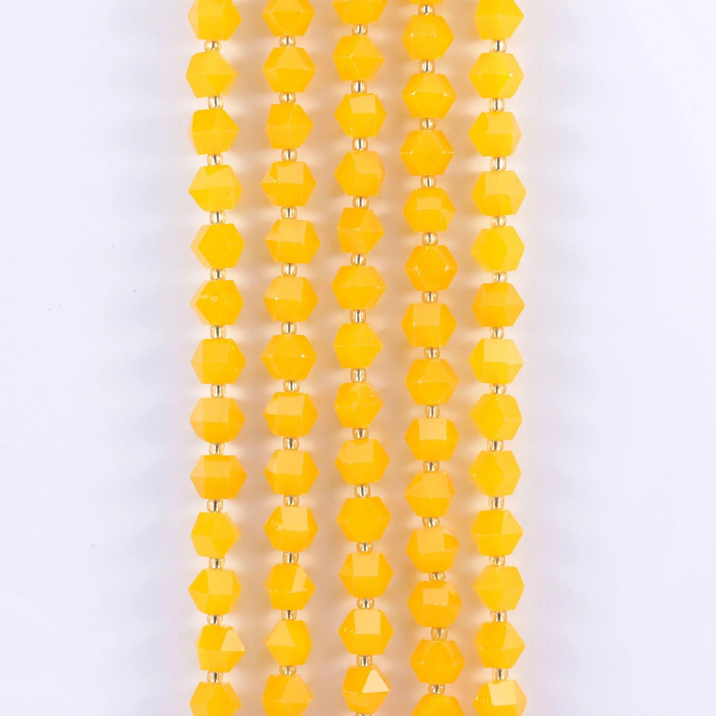 Dyed Yellow Jade faceted diamond rhombus beads for jewelry making