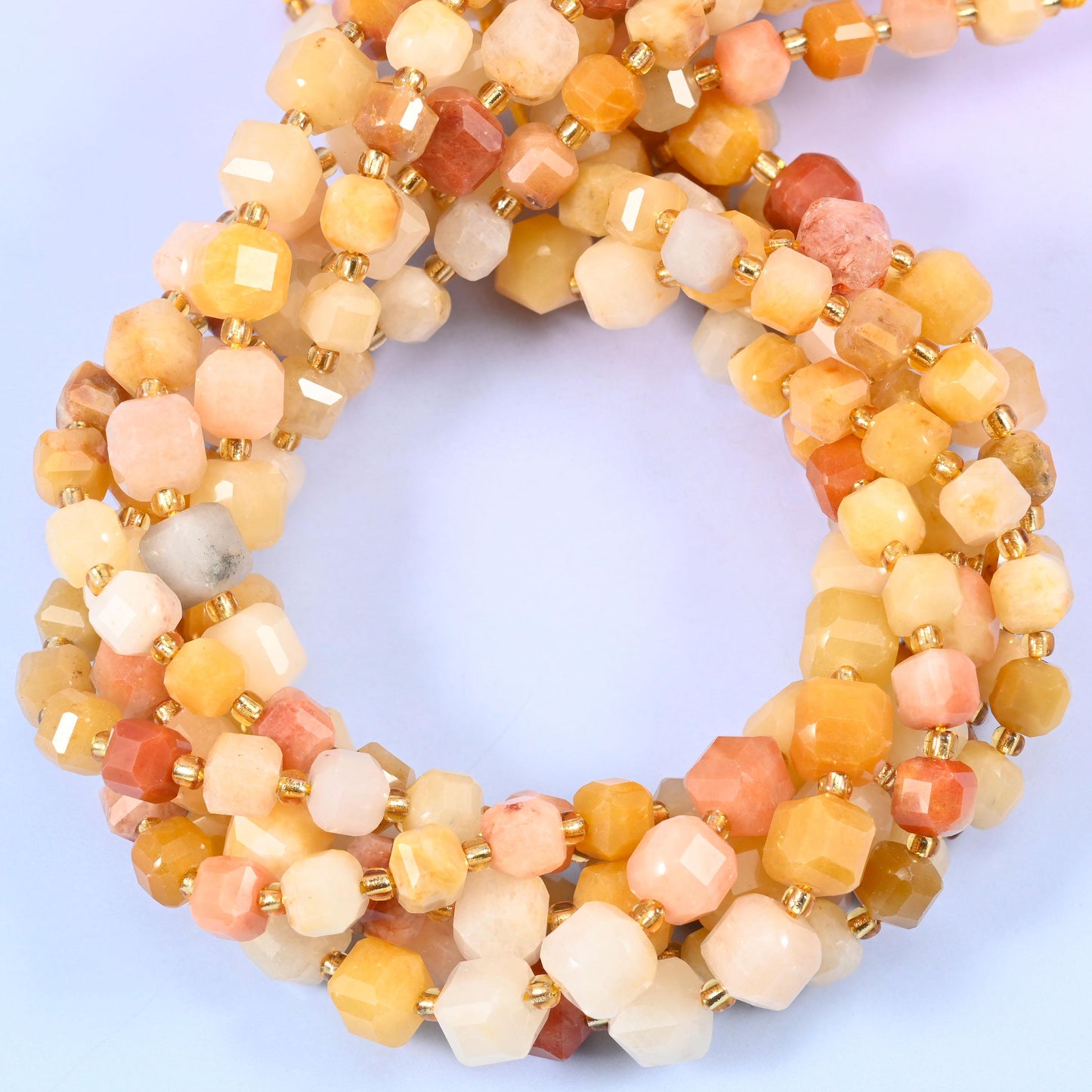 Gold Silk Jade beads for jewellery making