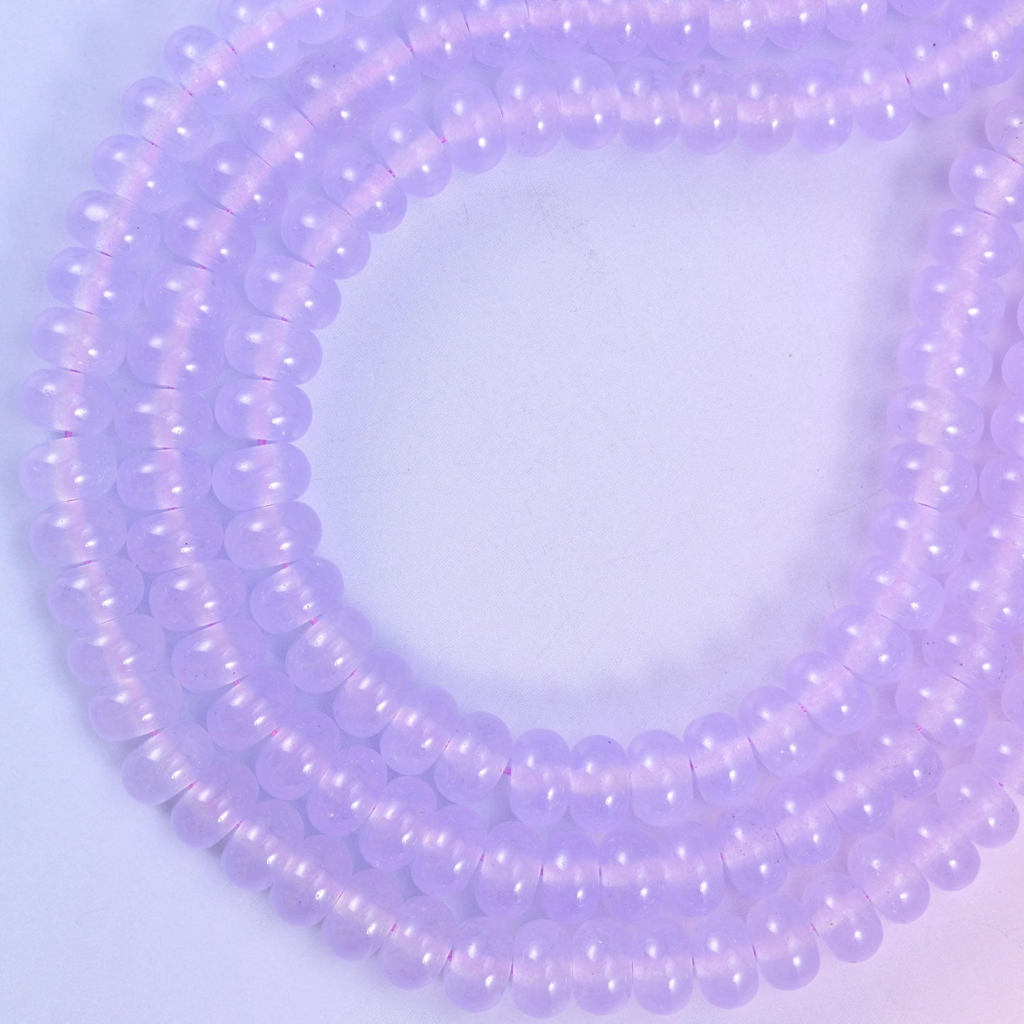Lavender Purple Dyed Jade rondelle beads, approximately 75 beads per strand