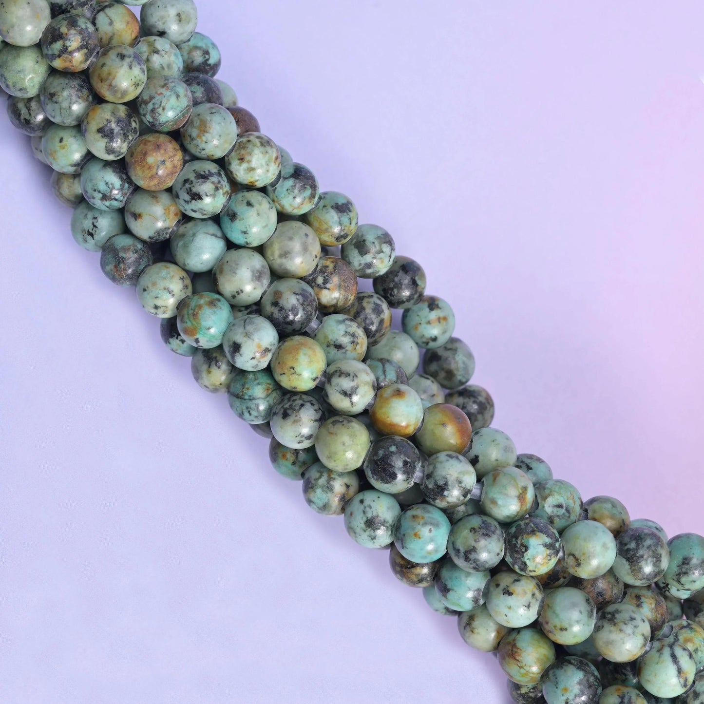 African Howlite Large Hole Round Beads 6mm 8mm 10mm, 8 inch strand or 15 inch strand