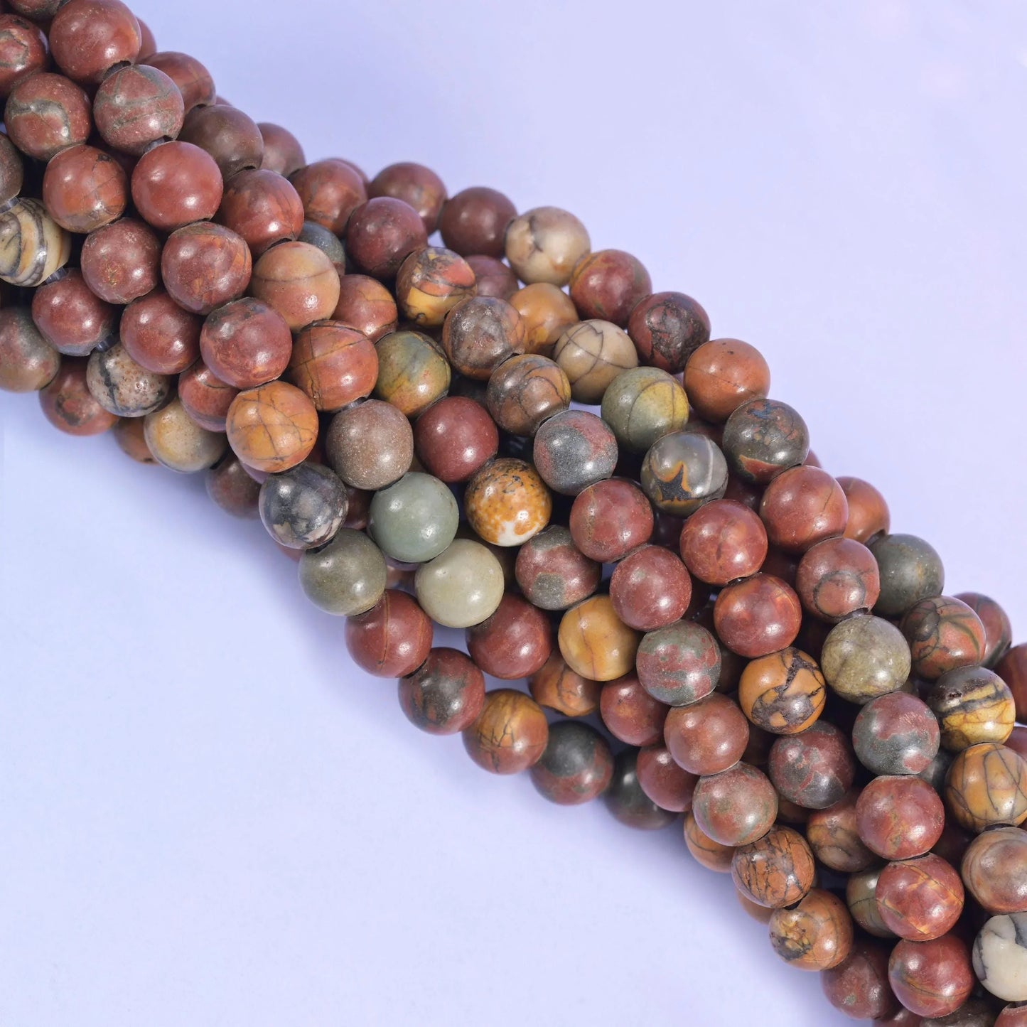 Red Howlite at 6mm, 8mm, 10mm