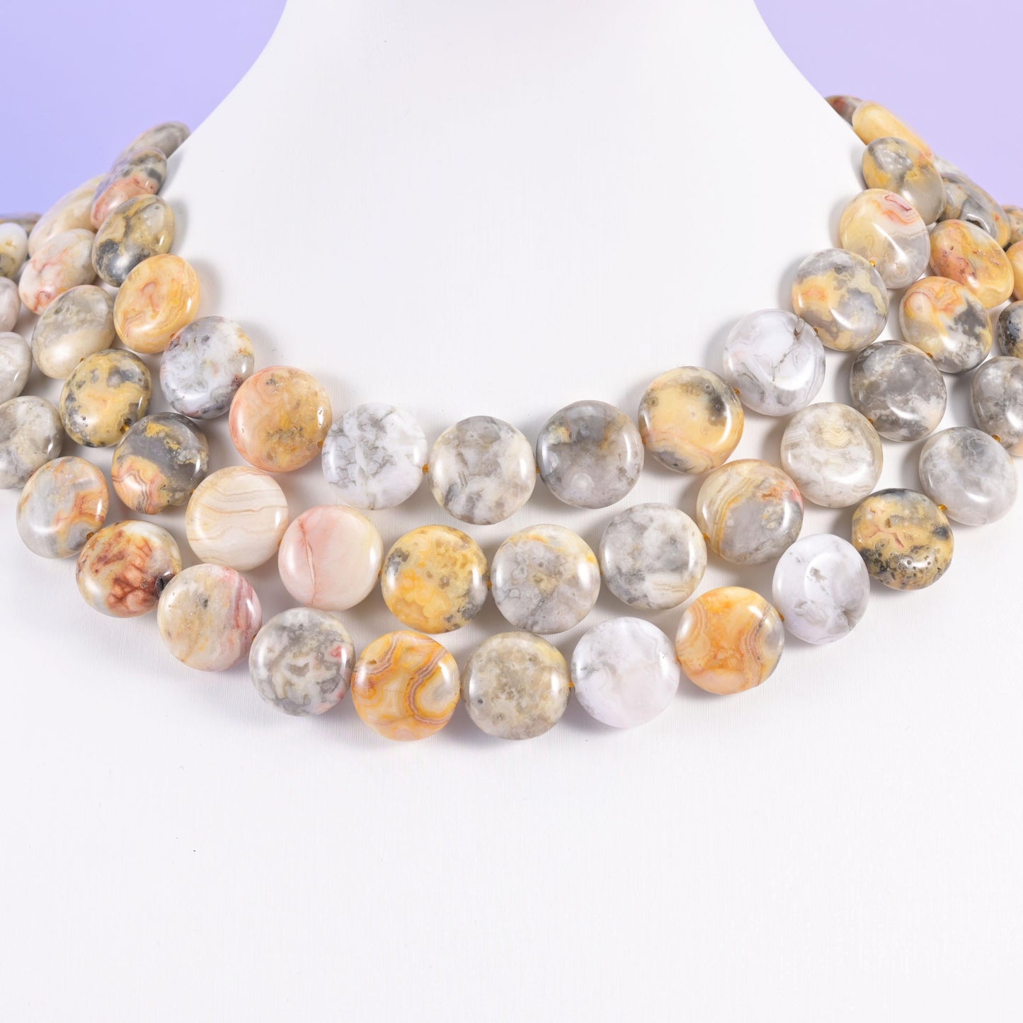 Crazy Agate beads, coin shape, 15mm