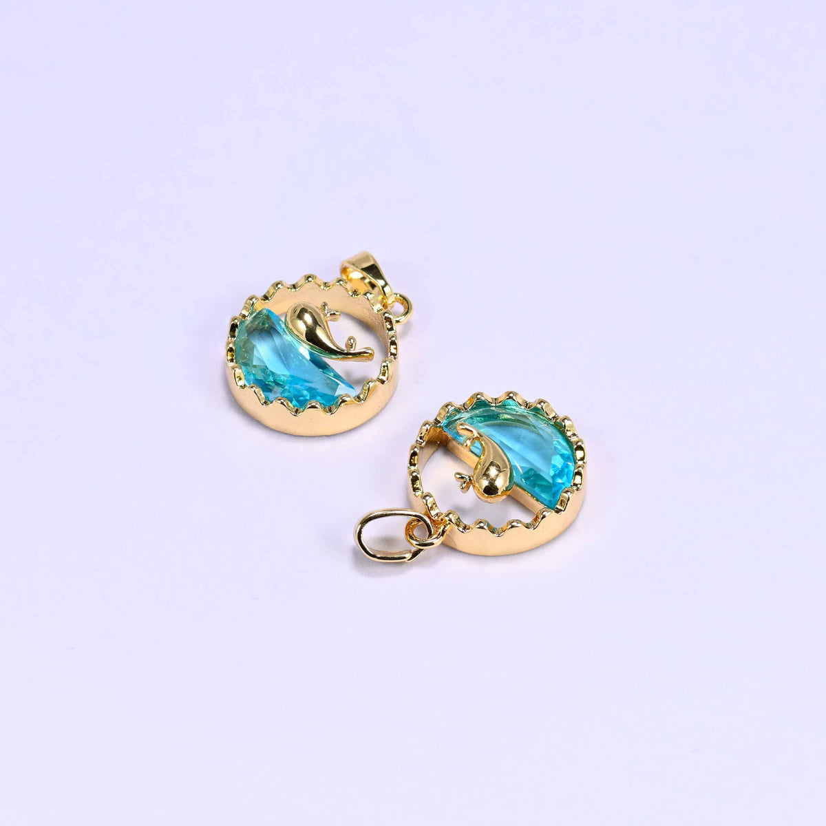 18K gold plated whale charm, sold individually