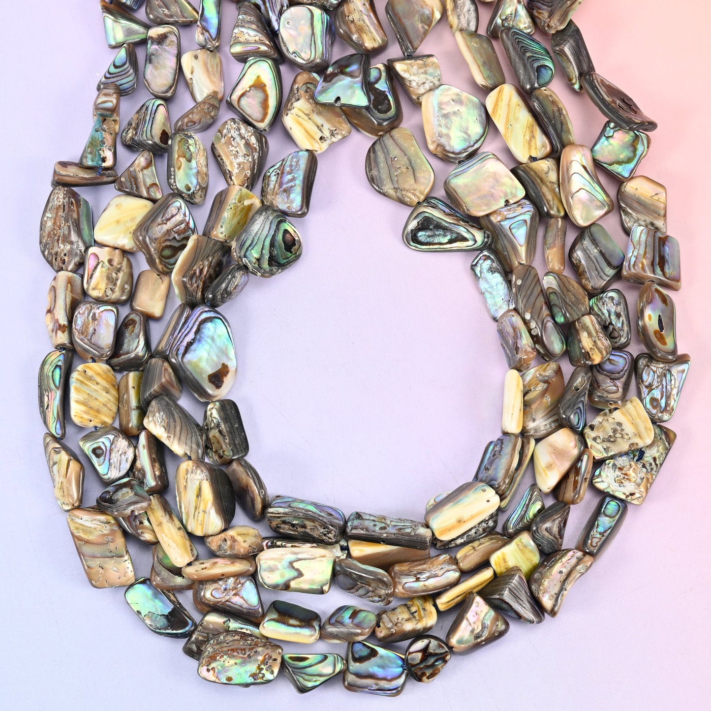 Abalone Shell Freeform Beads, hole 0.80mm-1.0mm