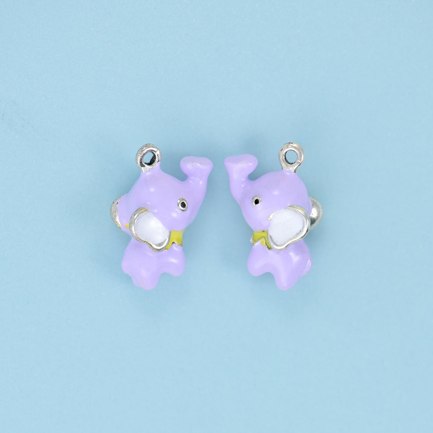 18K Gold Filled Enamel Elephant Charms: DIY Jewelry Making Supply