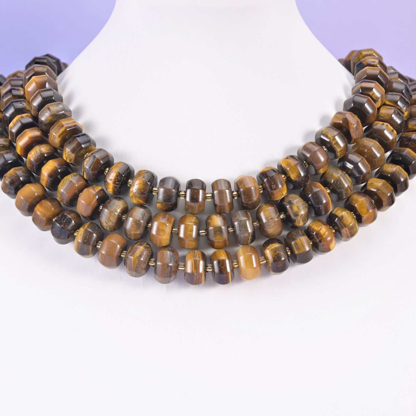 Tiger eye pumpkin beads, smooth rondelle shape, 12x8mm